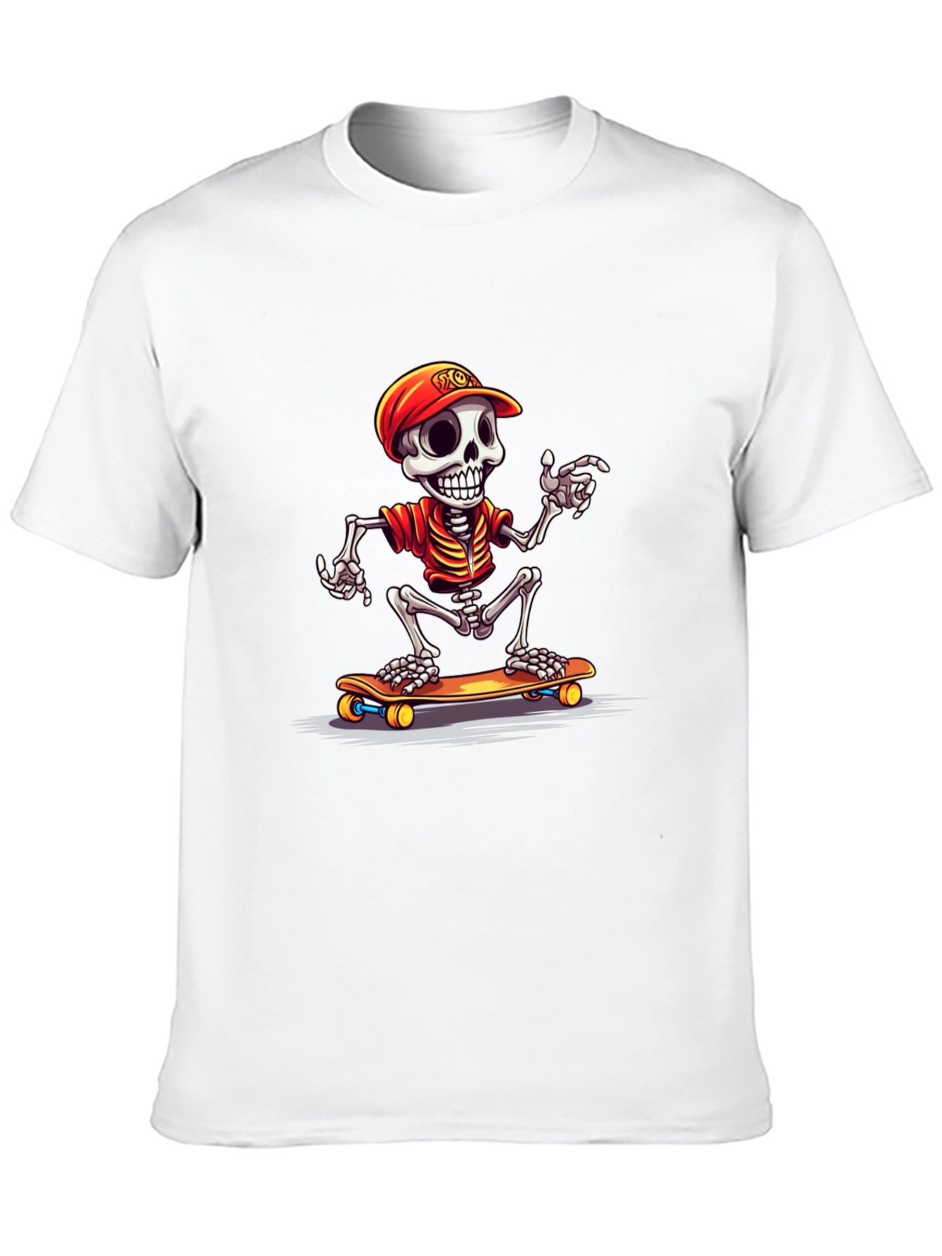 Skeleton Skateboarder Graphic Tee