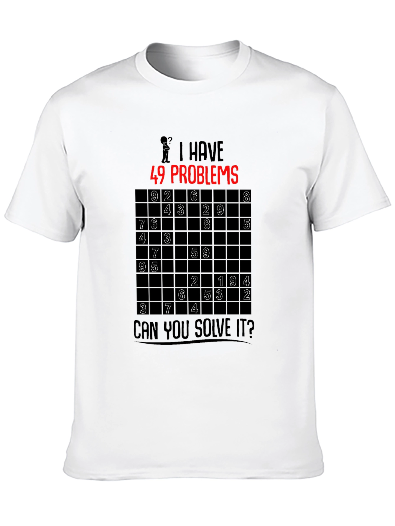 49 Problems Sudoku Graphic T-Shirt