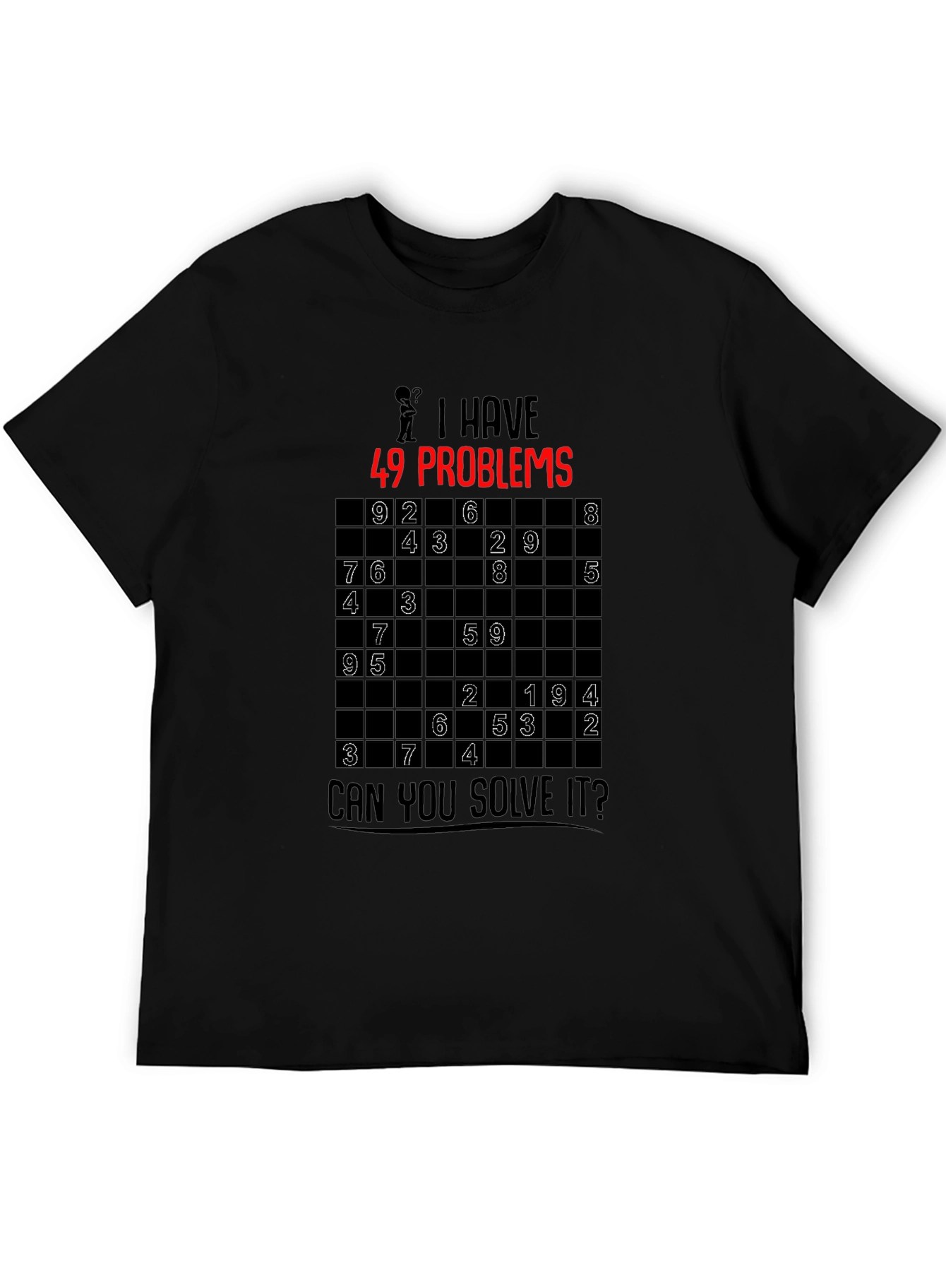 49 Problems Sudoku Graphic T-Shirt