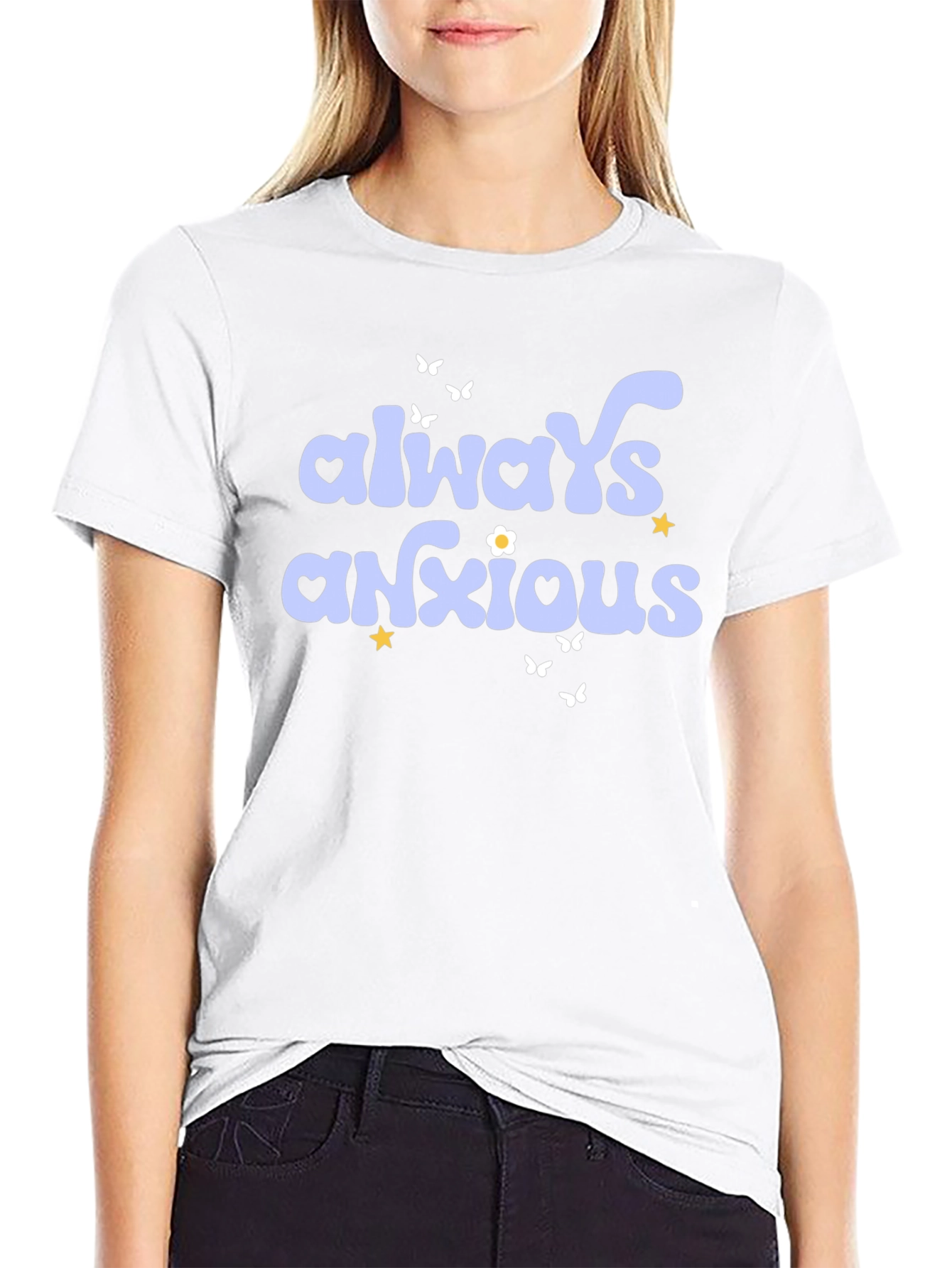 Always Anxious Graphic Tee - Unisex Black T-Shirt