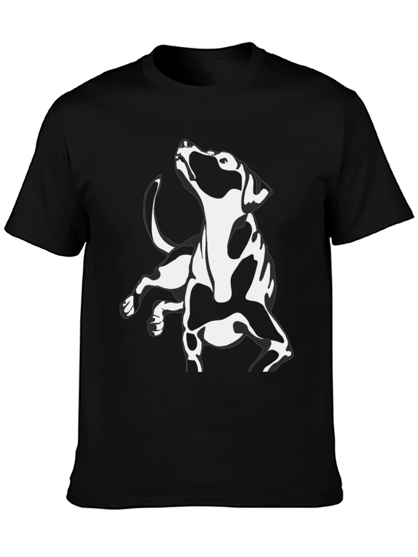 Black Dog Graphic Tee - Cool Canine Design