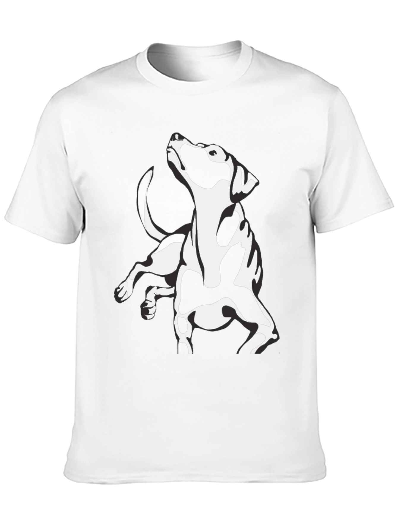 Black Dog Graphic Tee - Cool Canine Design