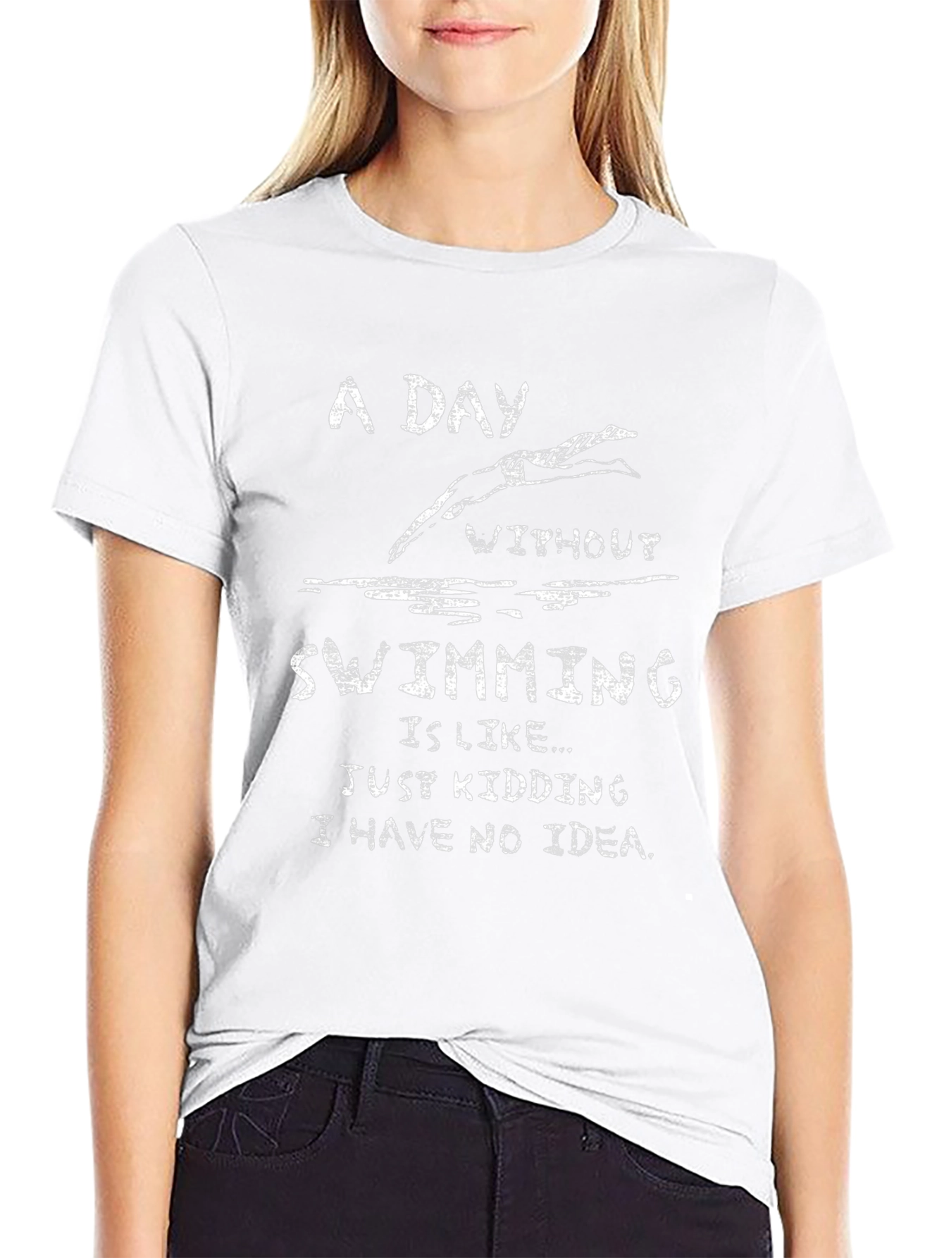 Funny Swimming T-Shirt - A Day Without Swimming