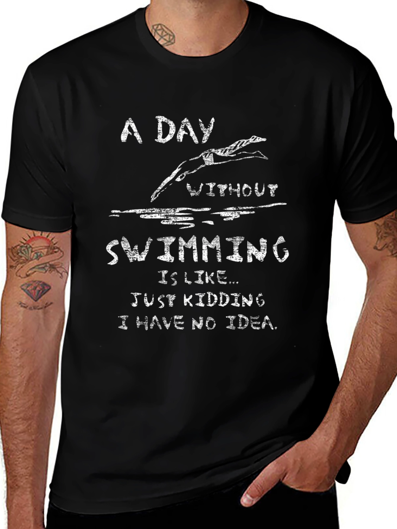 Funny Swimming T-Shirt - A Day Without Swimming