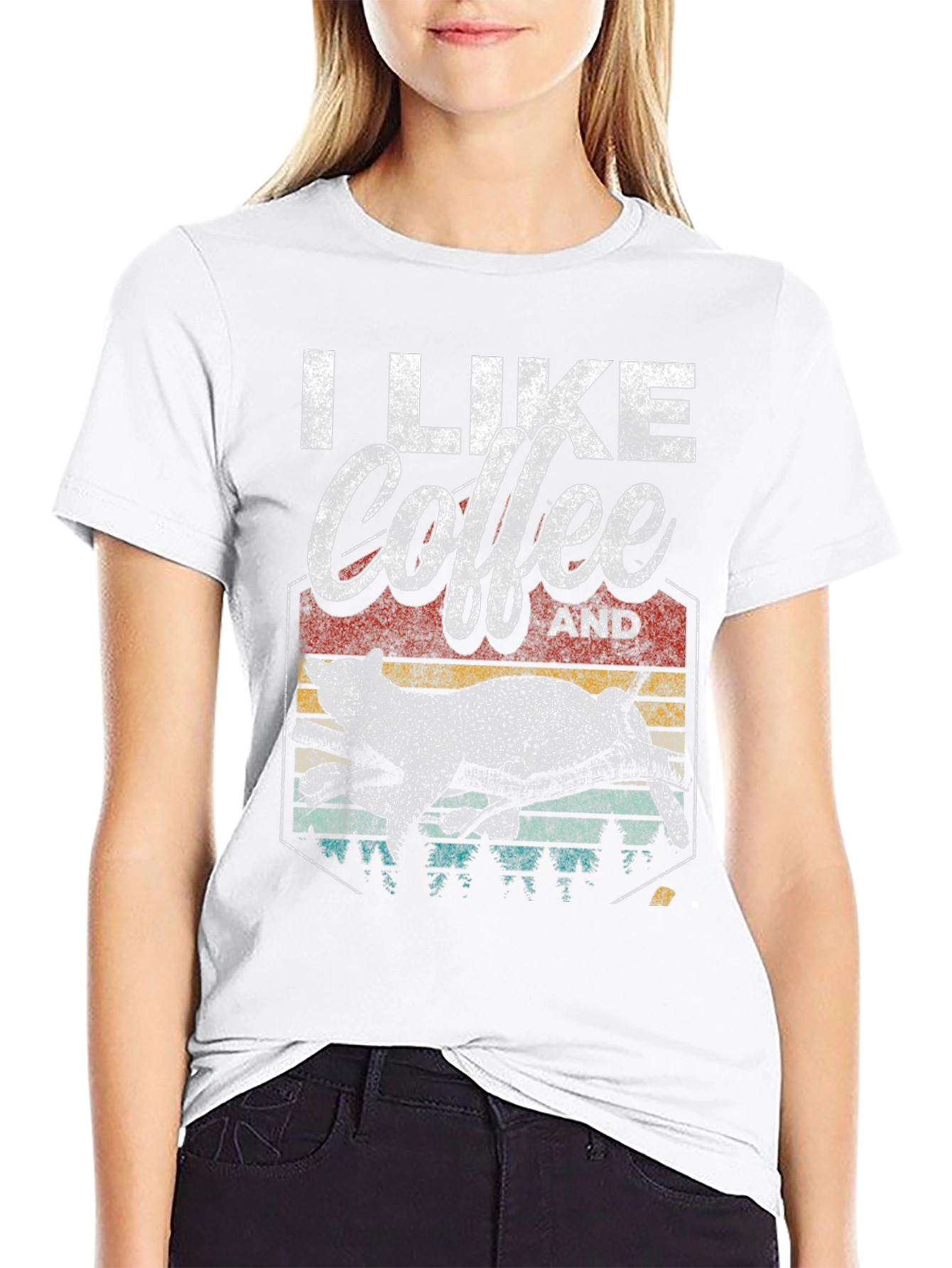 I Like Coffee And Leopards Graphic Tee