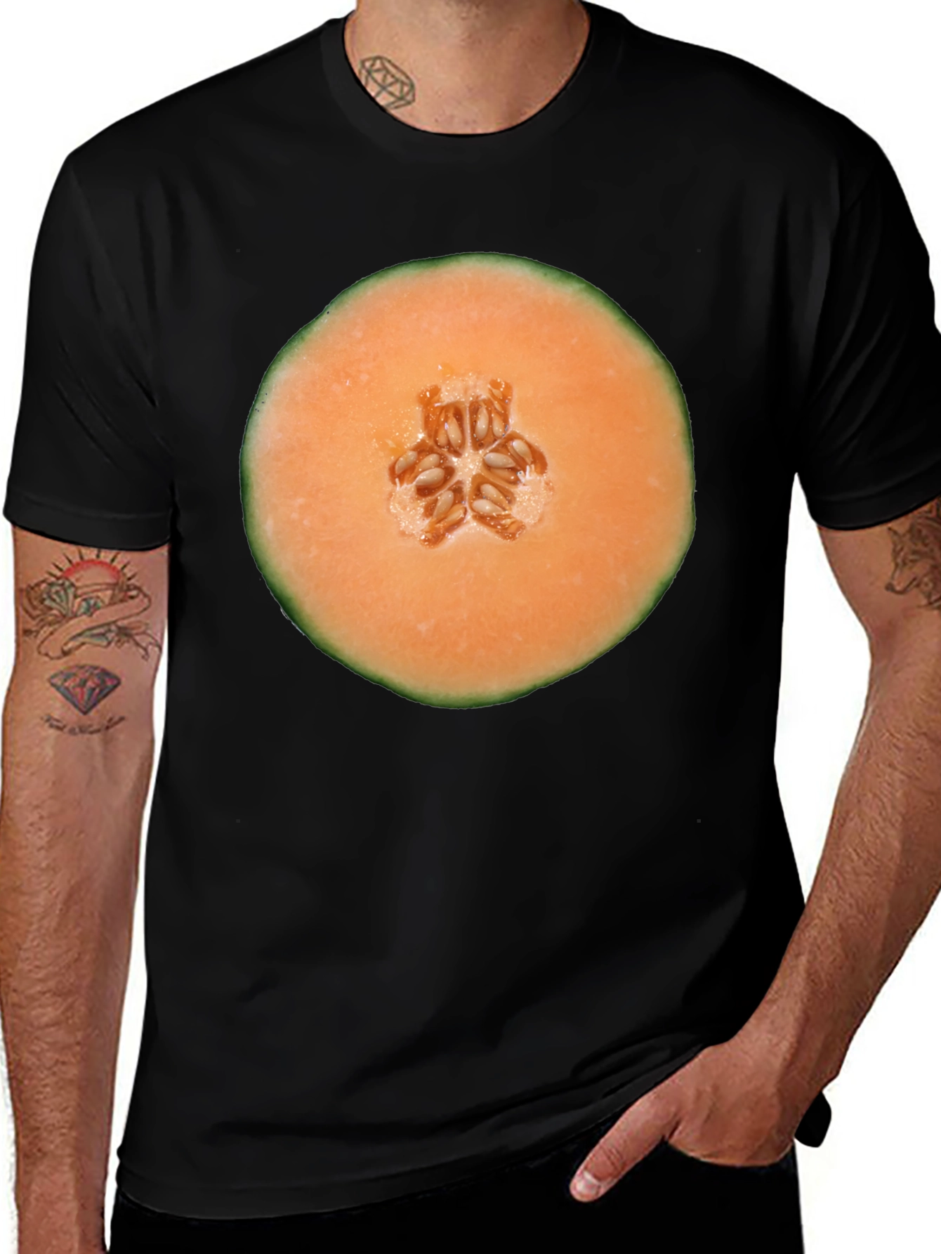 Melon Slice Graphic T-Shirt - Unisex Black Tee
