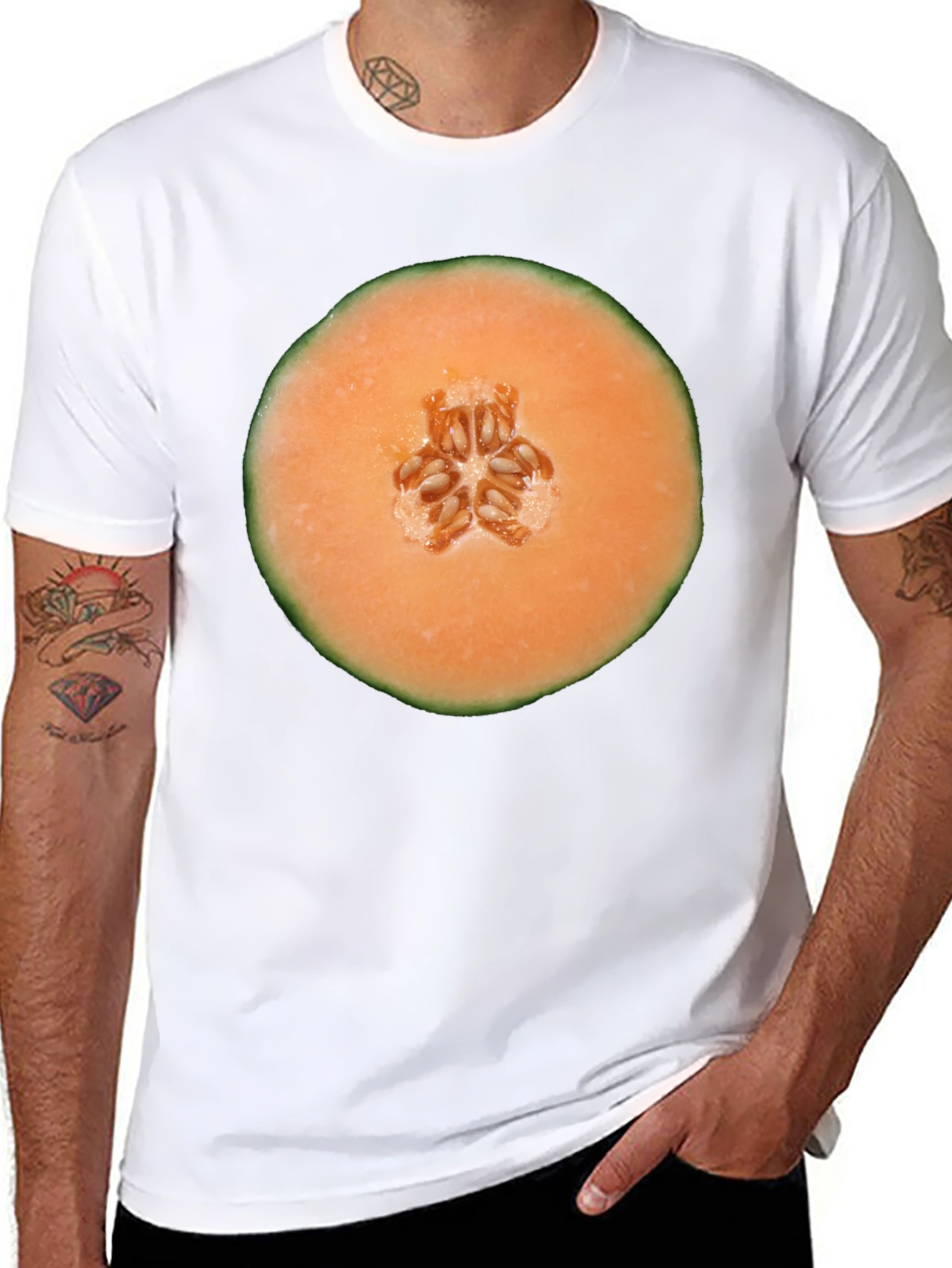 Melon Slice Graphic T-Shirt - Unisex Black Tee