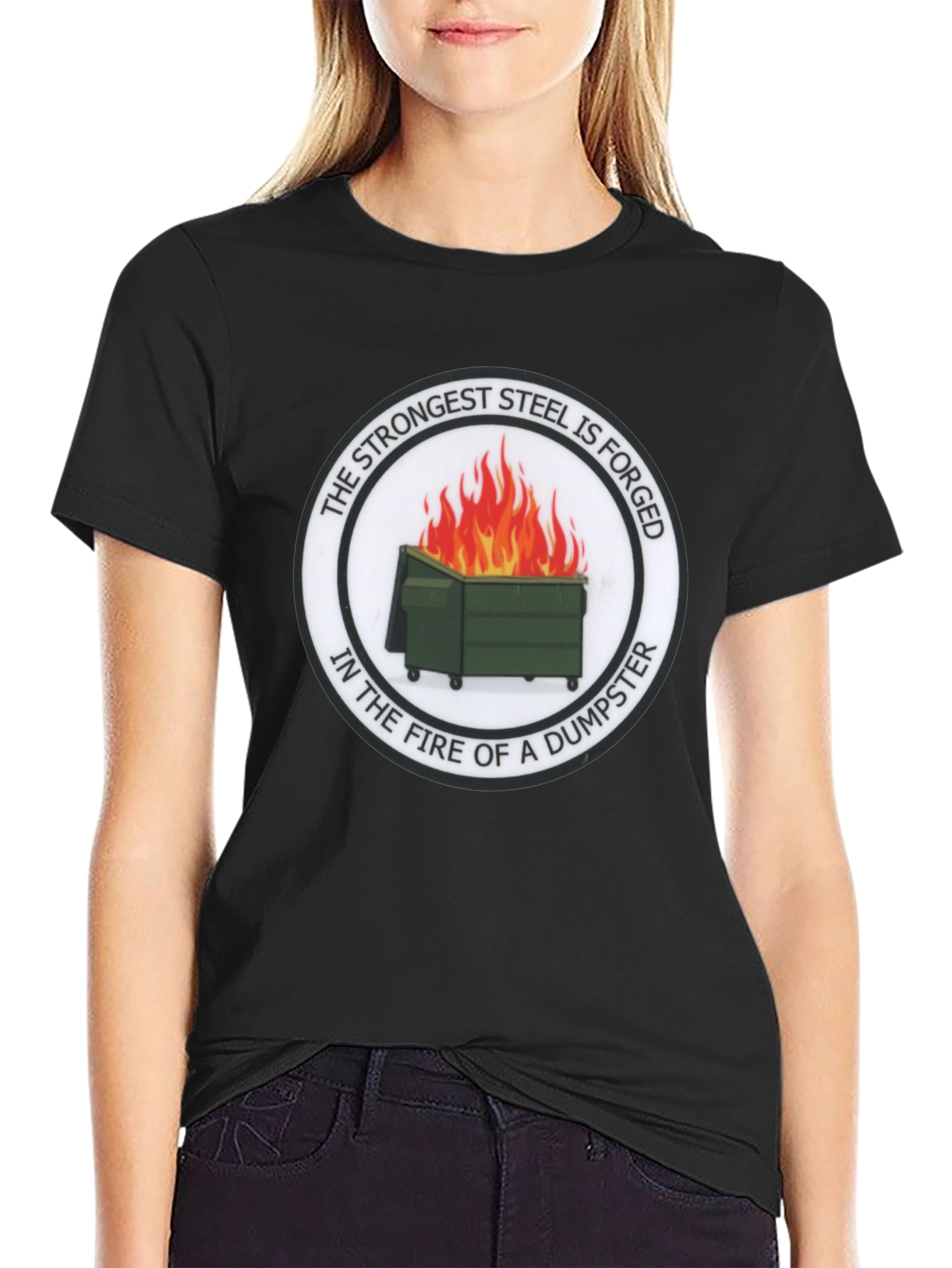 Strongest Steel Forged Tee - Dumpster Fire Design
