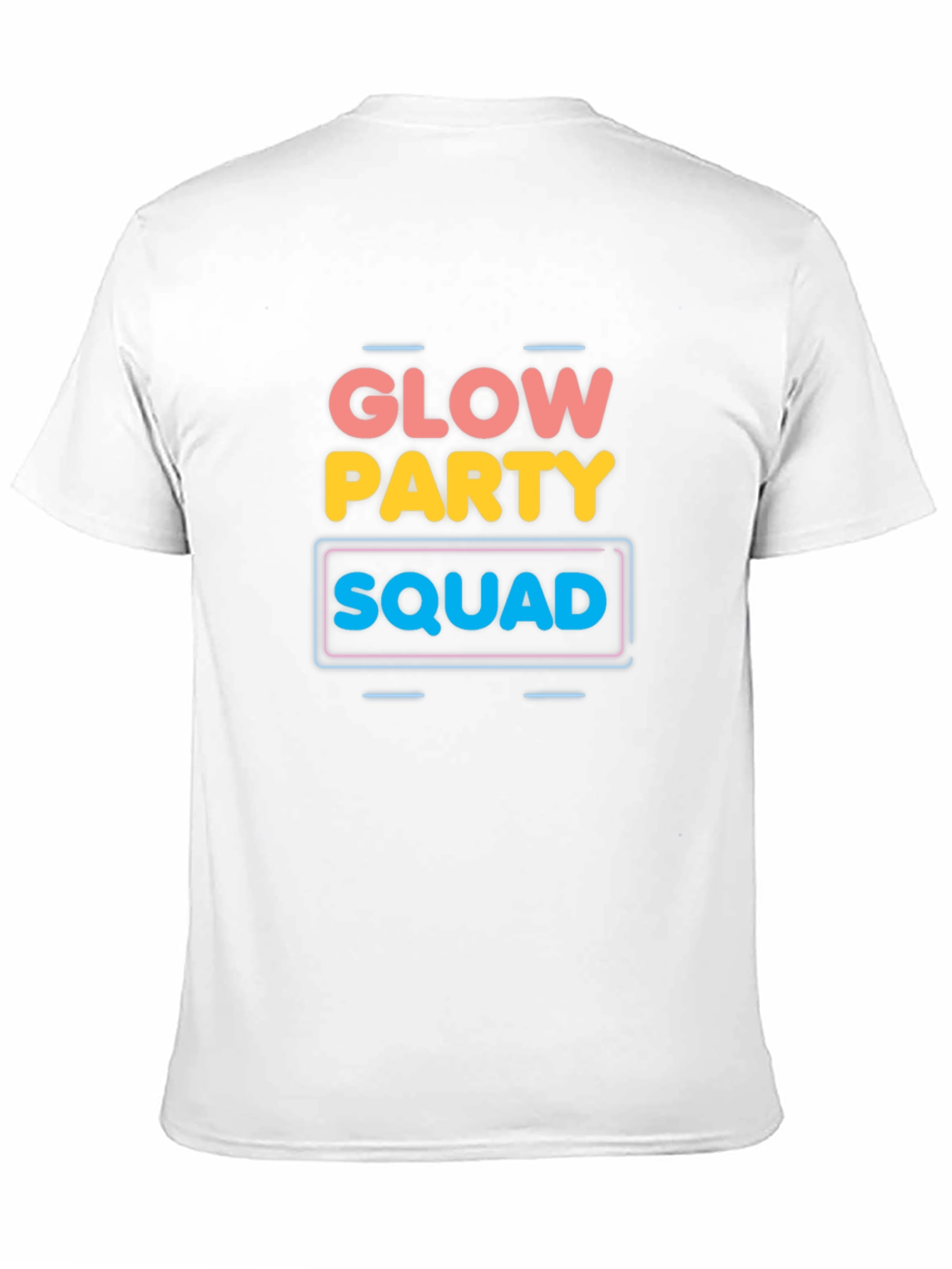 Glow Party Squad Graphic Print Black T-Shirt