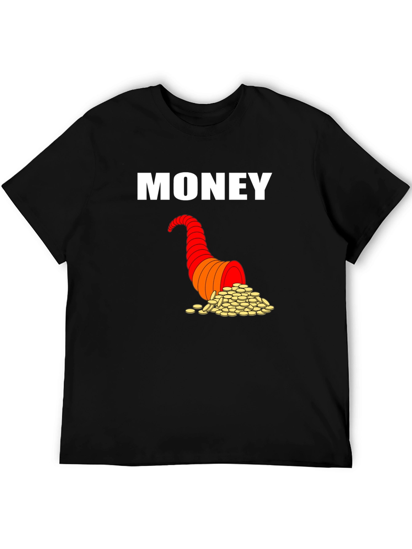 Money Horn T-Shirt Black Graphic Tee