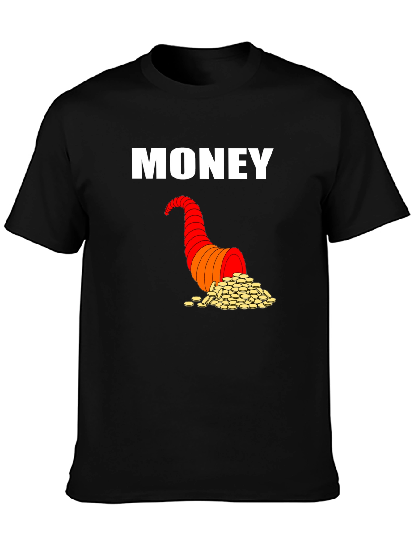 Money Horn T-Shirt Black Graphic Tee