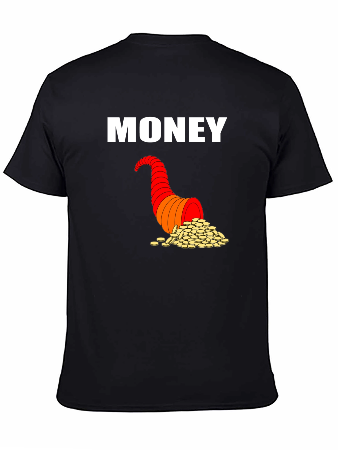 Money Horn T-Shirt Black Graphic Tee
