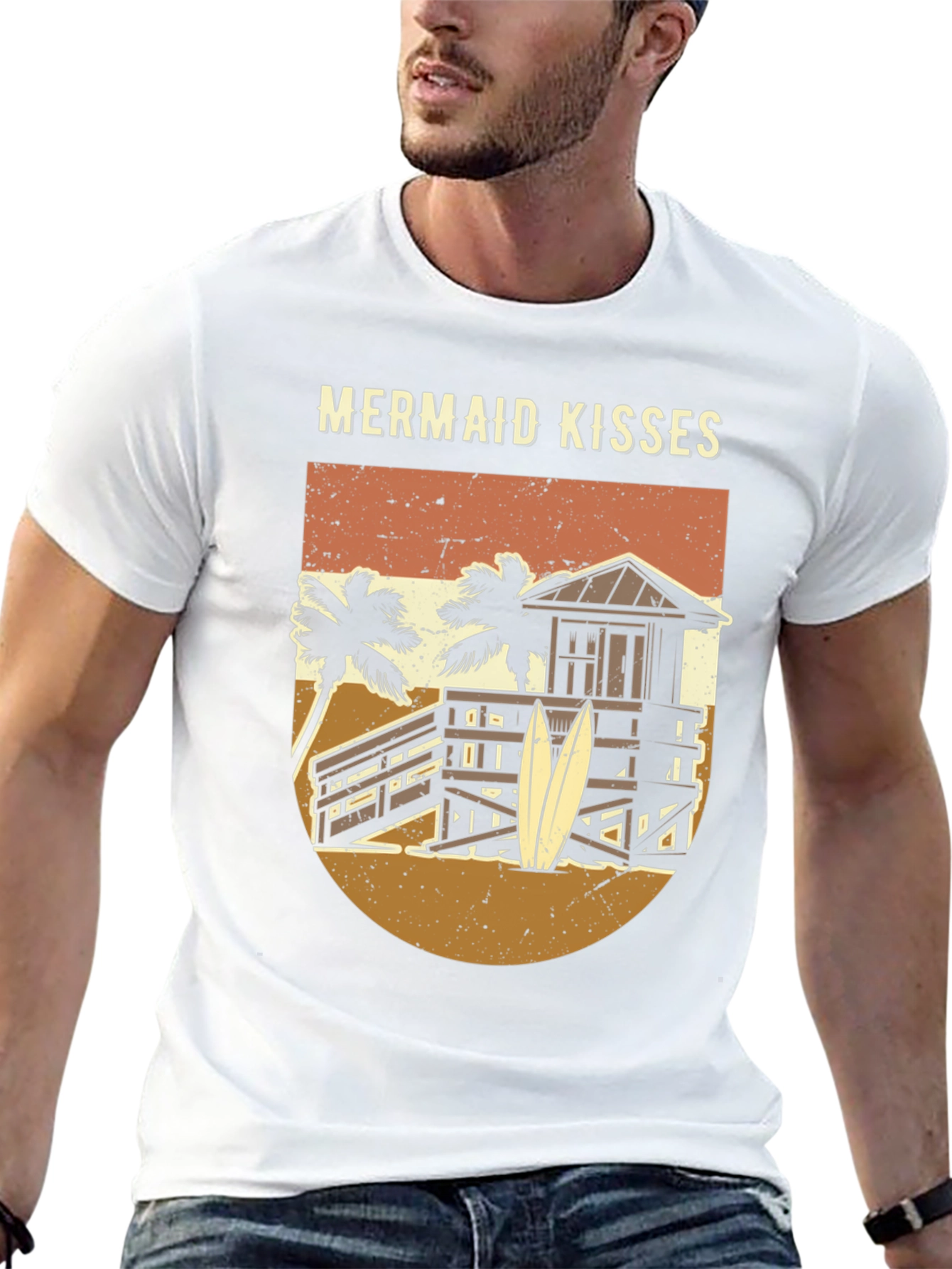 Mermaid Kisses Graphic Tee - Beach Vibes T-Shirt