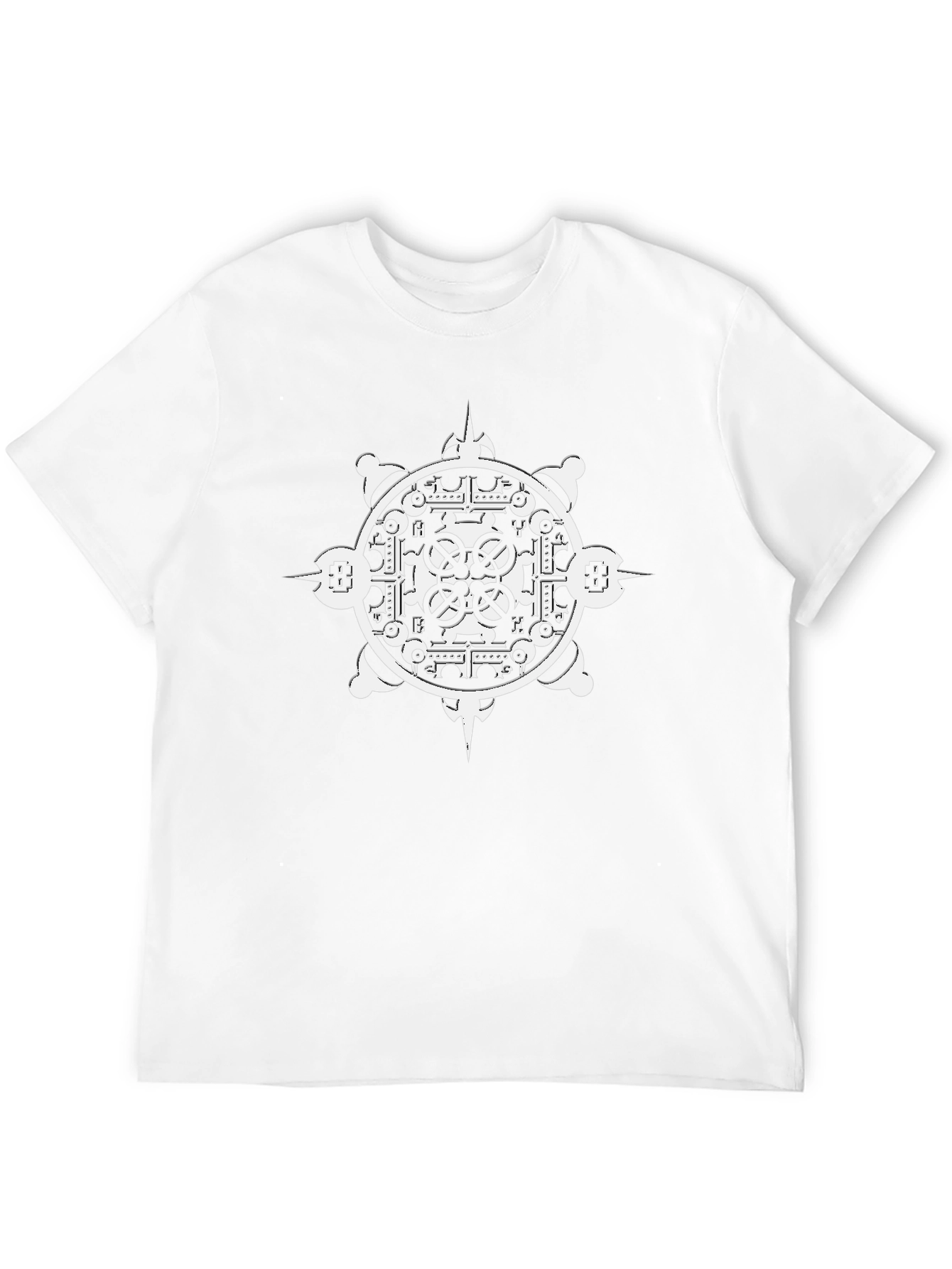 Geometric Print Black T-Shirt