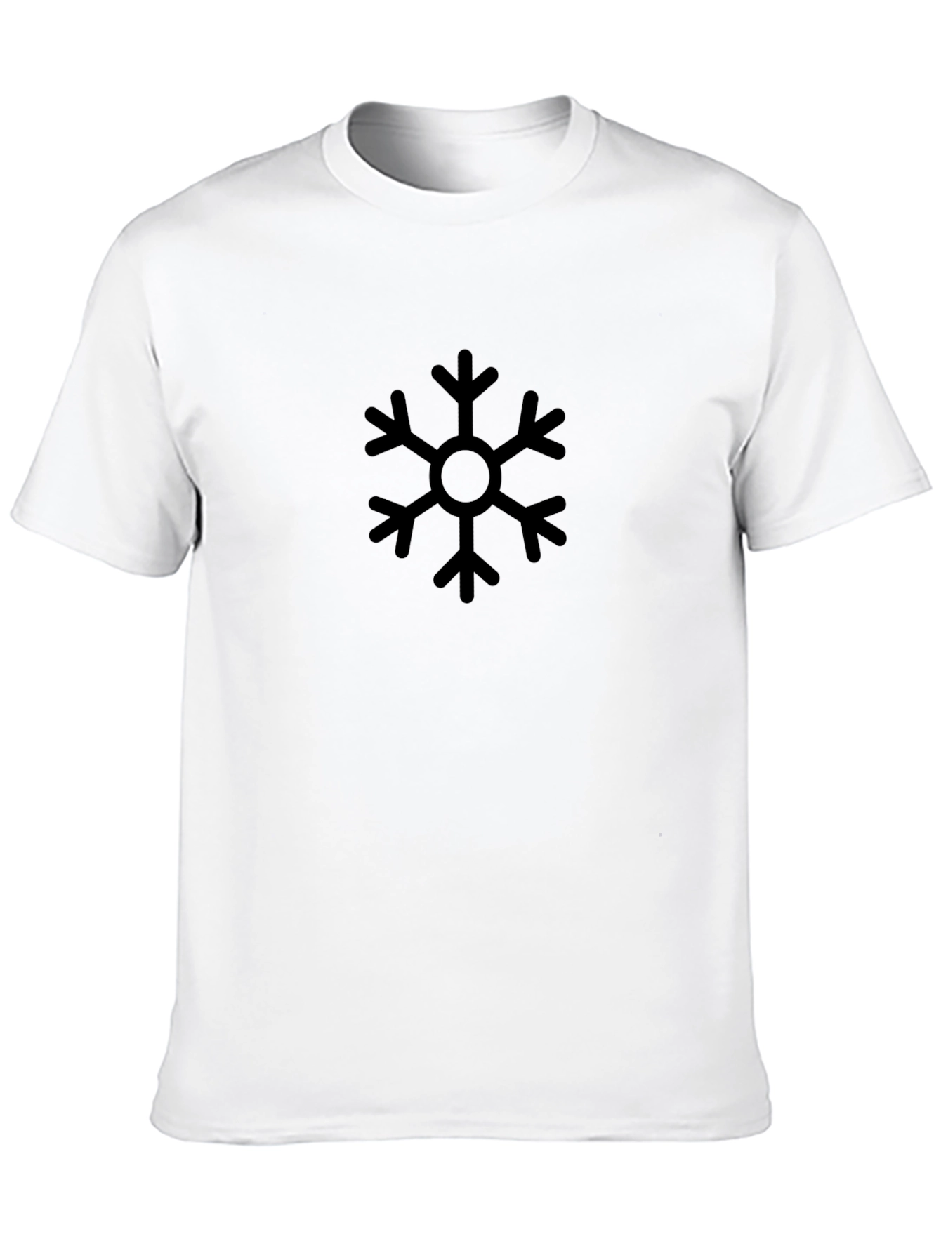 Black Snowflake Graphic Tee - Winter Style
