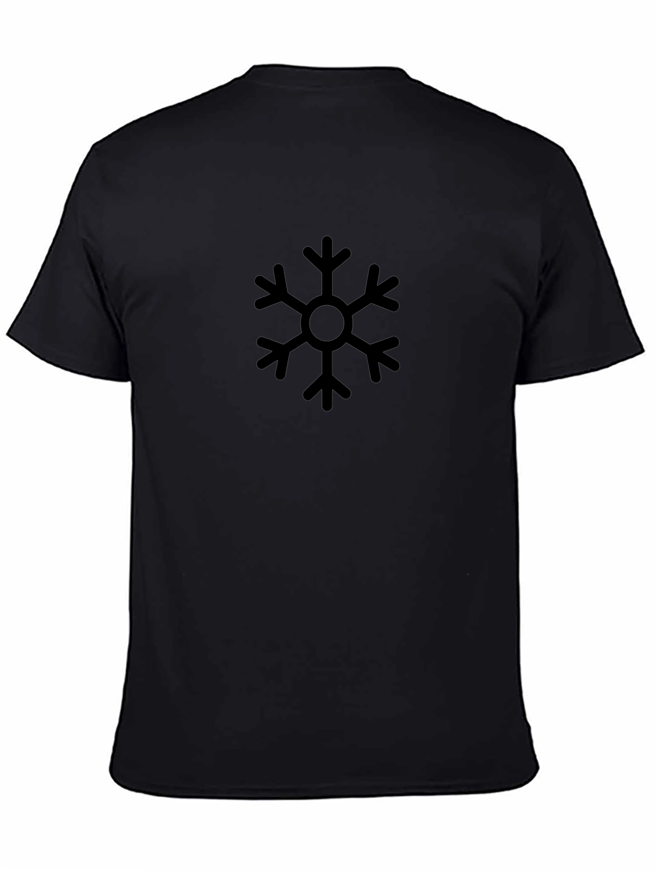 Black Snowflake Graphic Tee - Winter Style