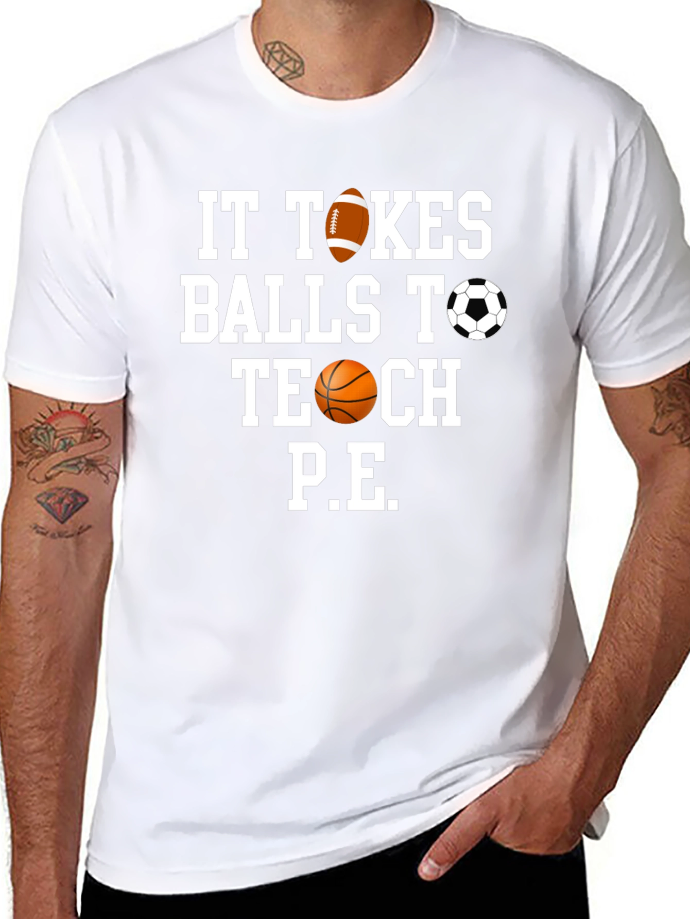 It Takes Balls to Teach P.E. T-Shirt