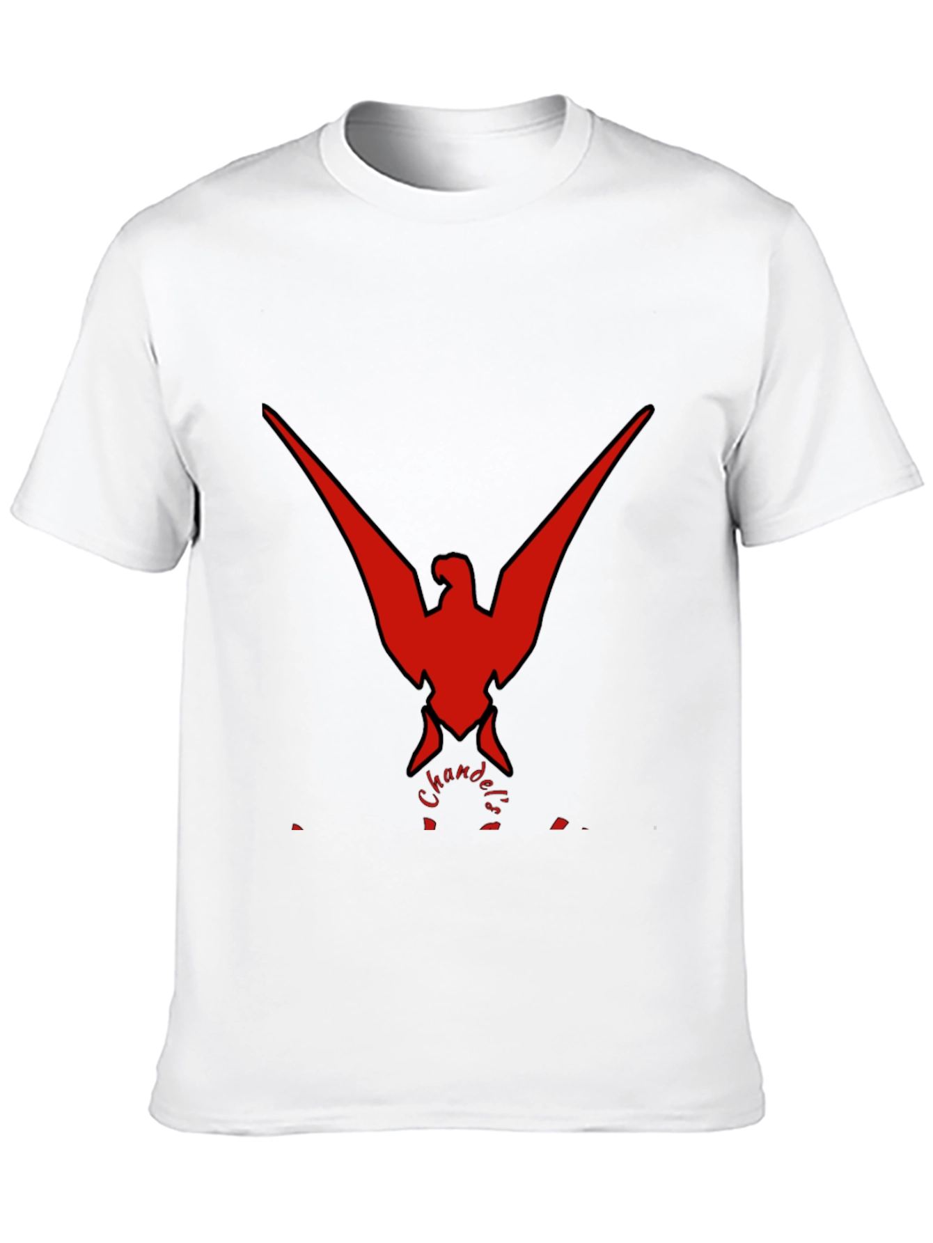 Bold Red Phoenix Graphic Black T-Shirt