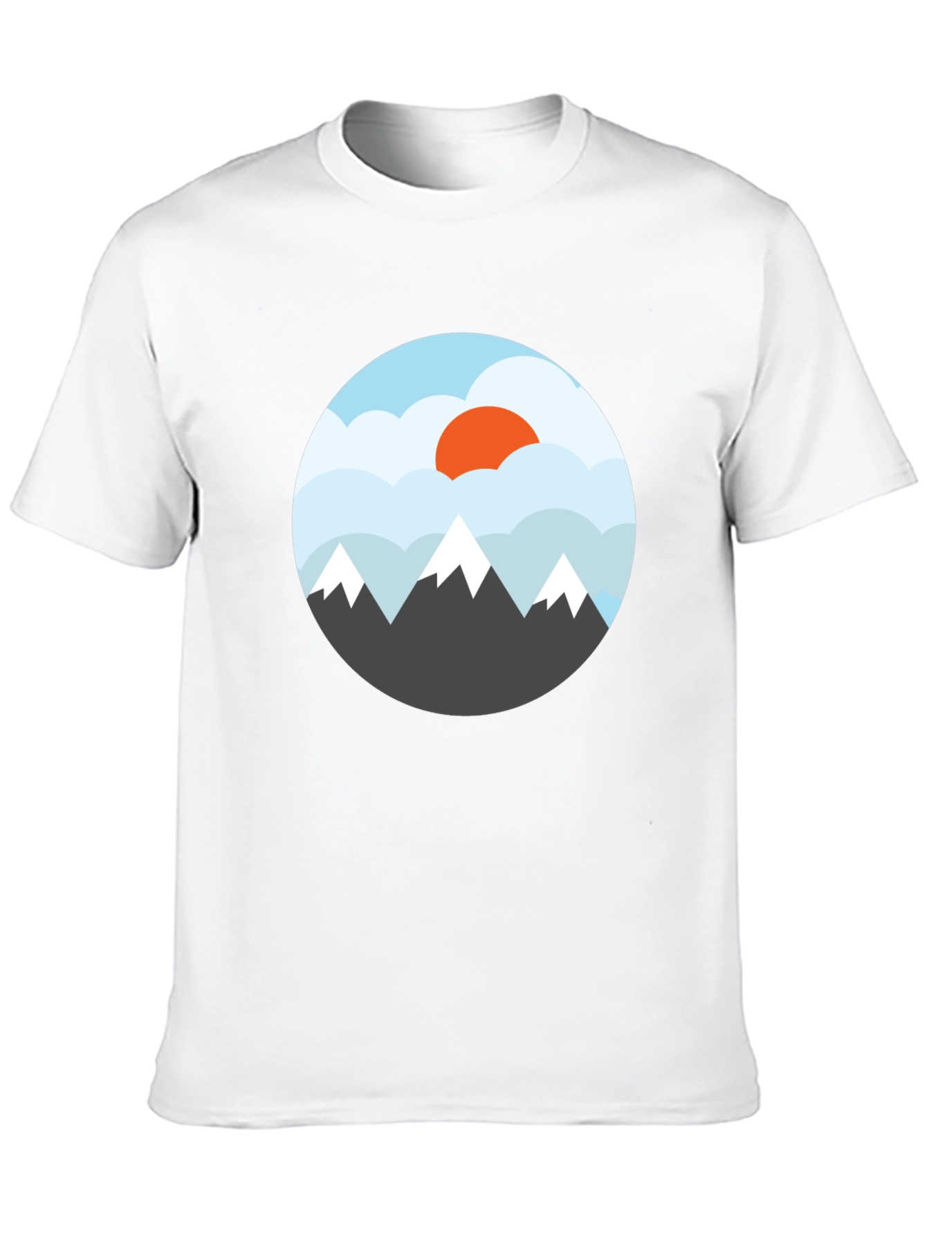 Mountain Sunset Graphic Tee - Black