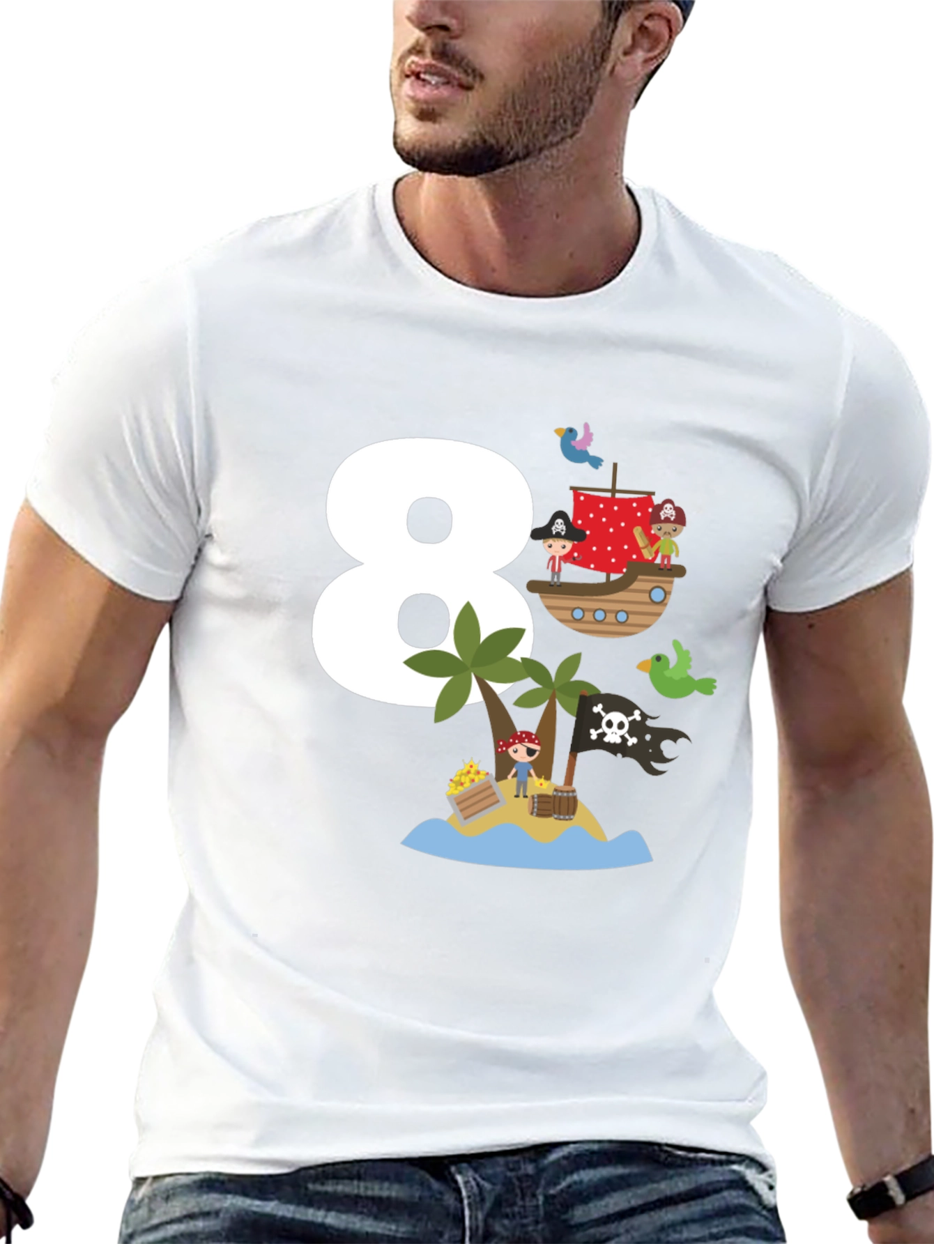 Pirate Birthday Number 8 T-Shirt