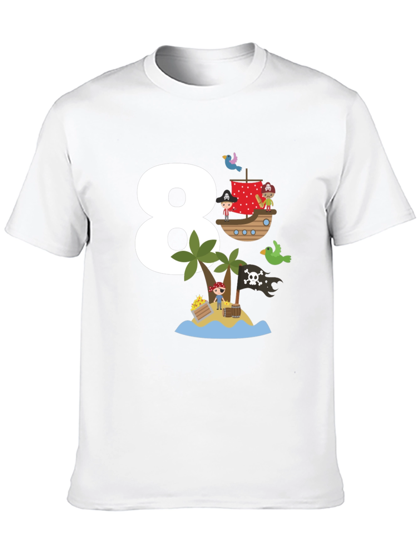 Pirate Birthday Number 8 T-Shirt
