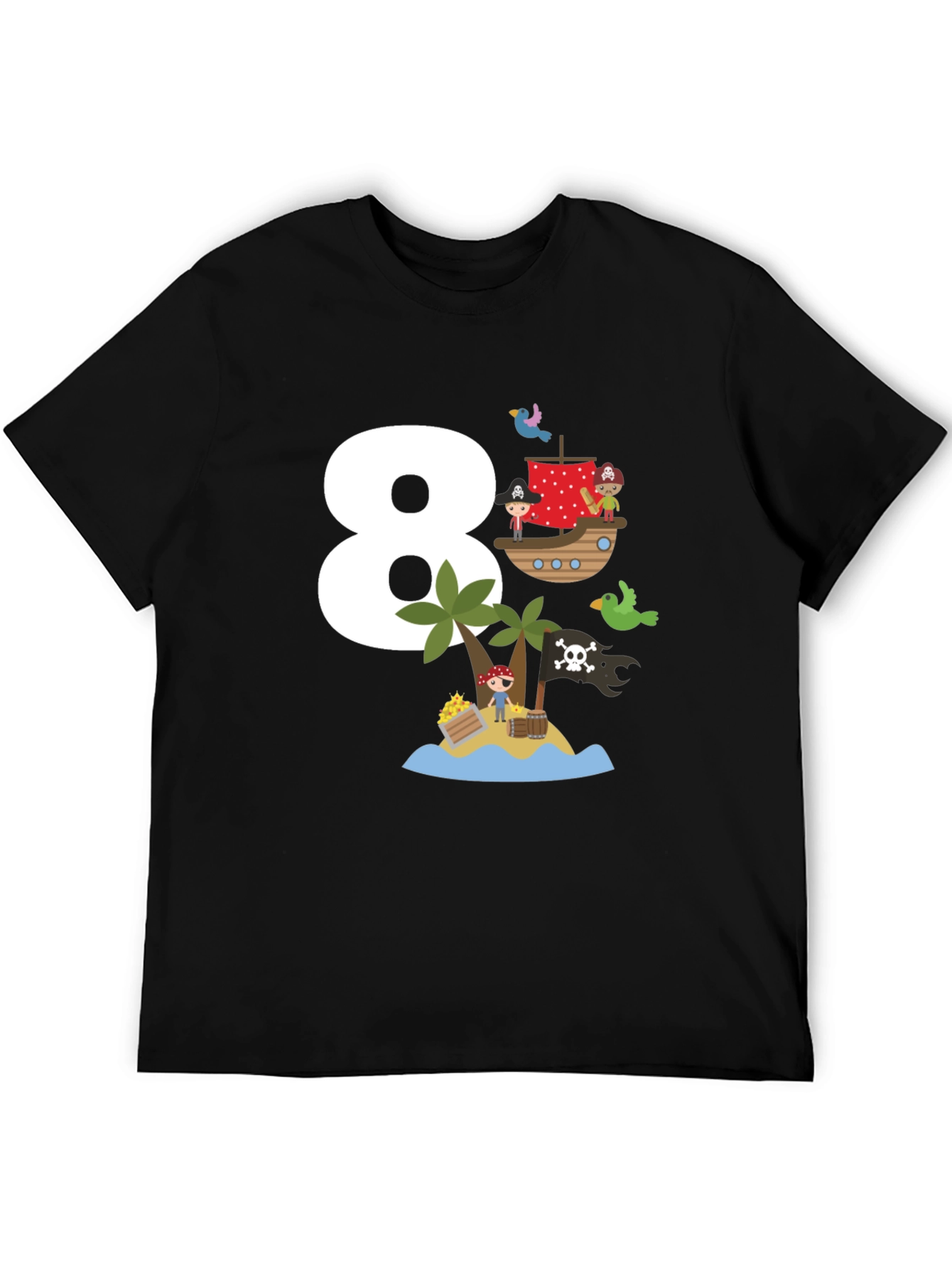 Pirate Birthday Number 8 T-Shirt