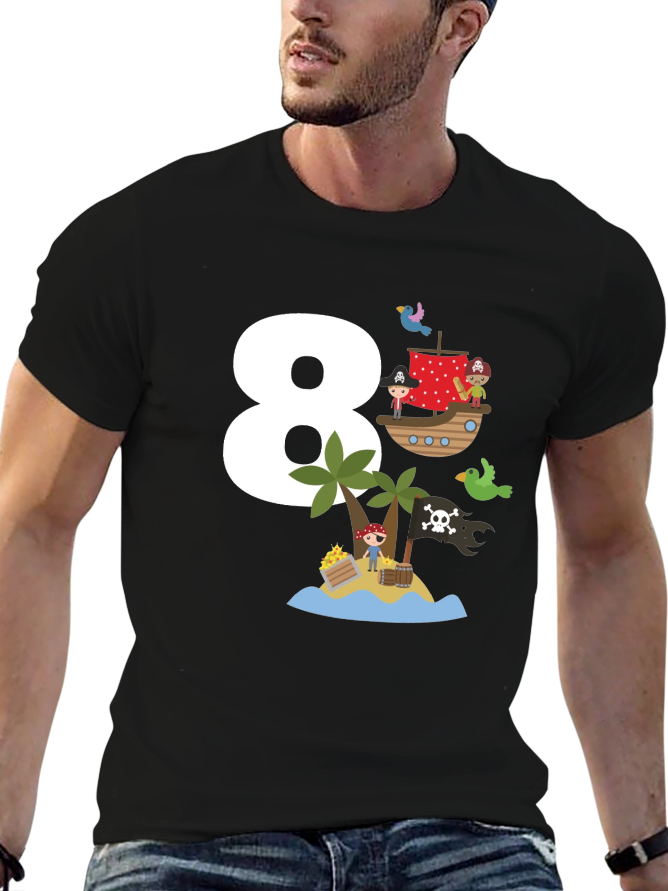 Pirate Birthday Number 8 T-Shirt