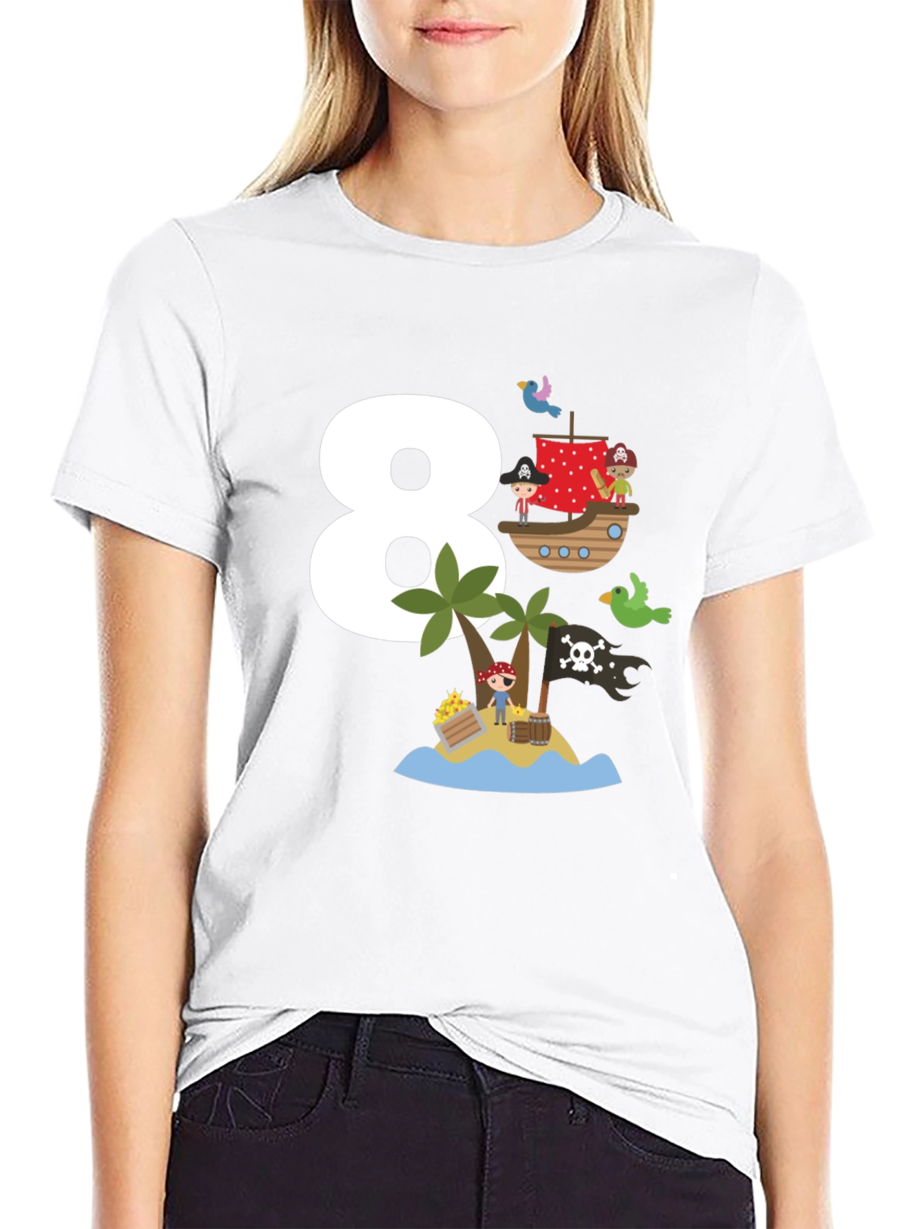 Pirate Birthday Number 8 T-Shirt