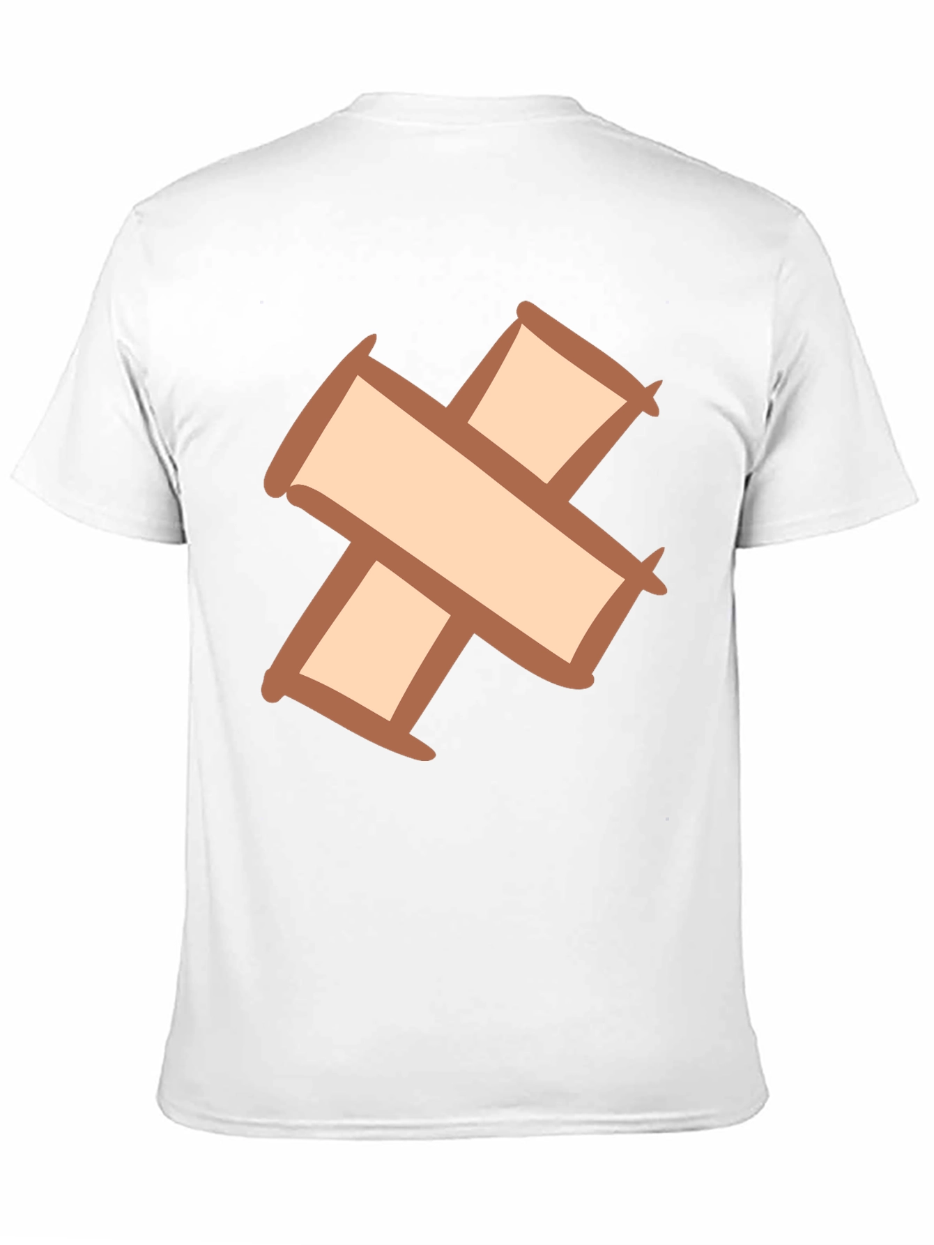 Quirky Cross Bandage Graphic Tee - Unisex Black T-Shirt
