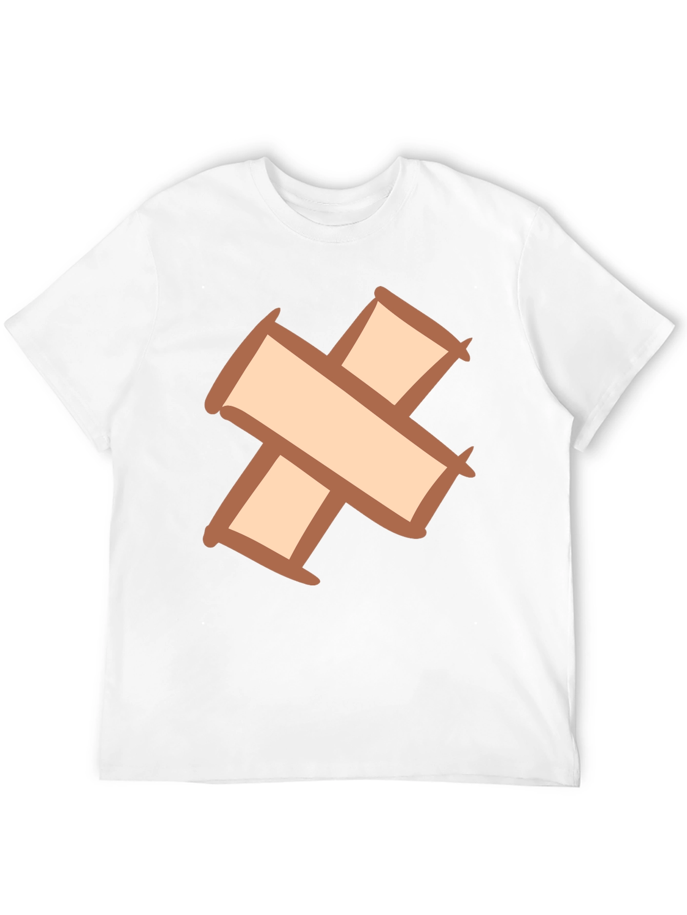 Quirky Cross Bandage Graphic Tee - Unisex Black T-Shirt
