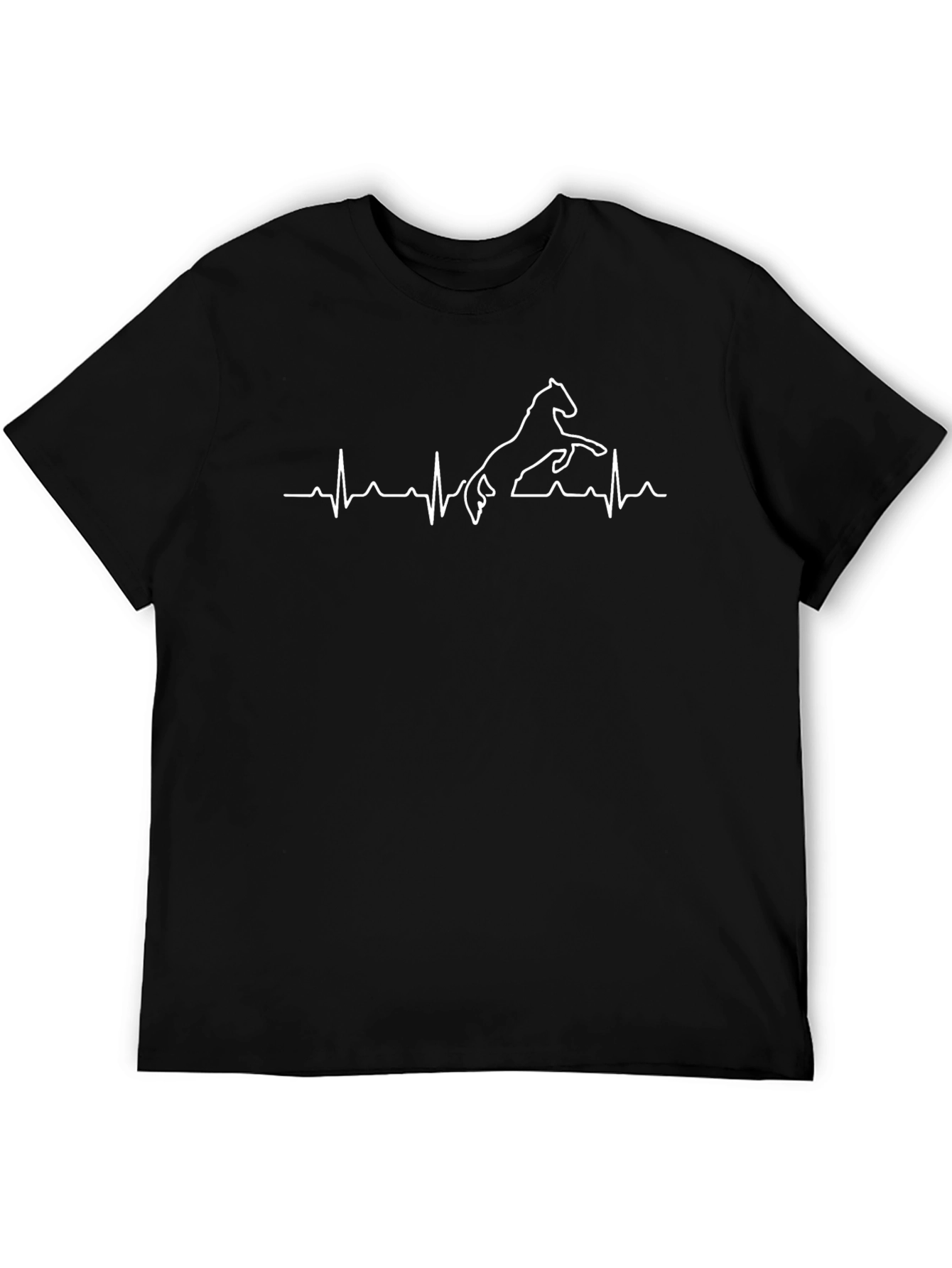 Horse Heartbeat T-Shirt - Black Tee