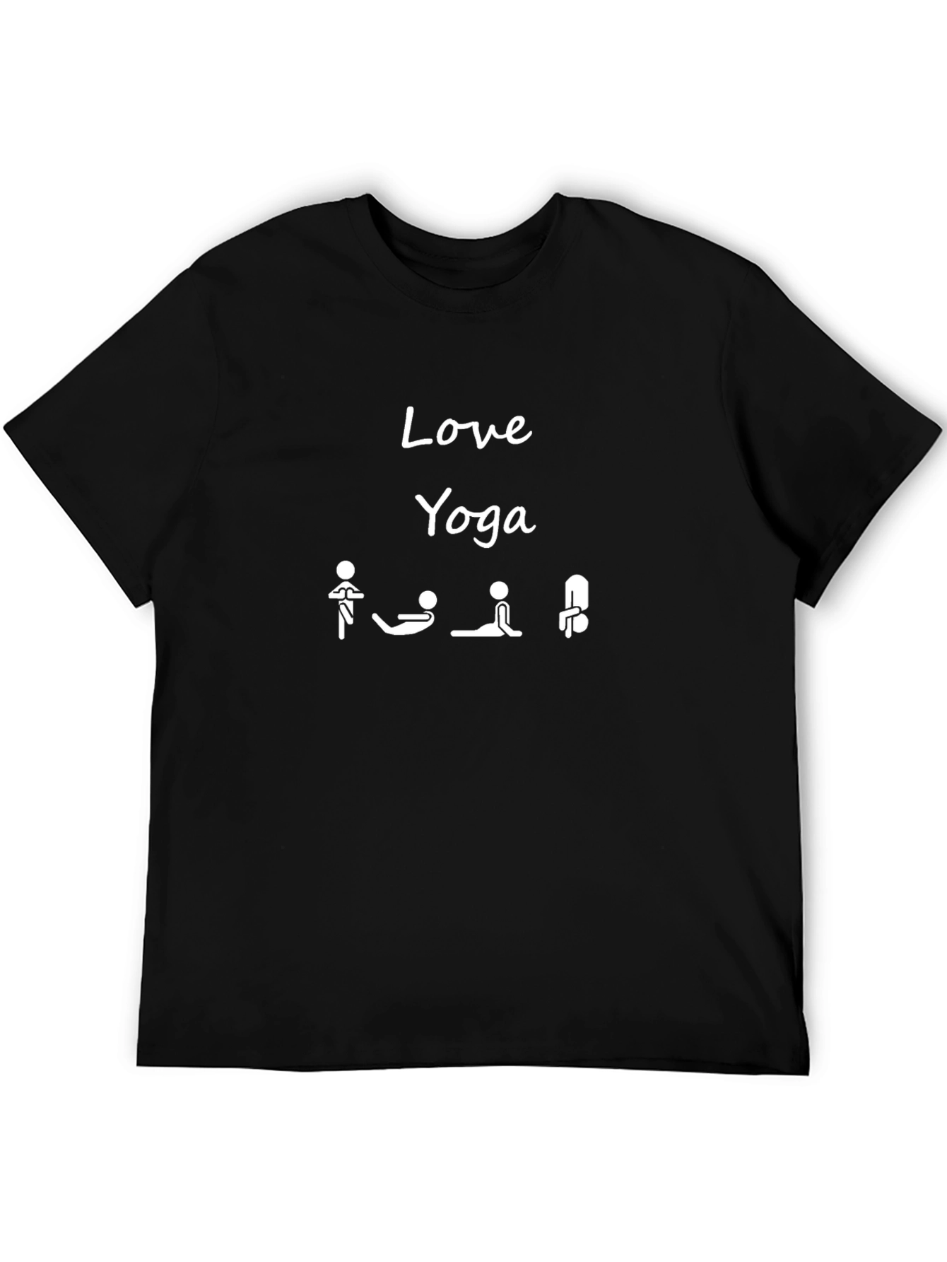 Love Yoga Graphic Tee - Black Casual T-Shirt