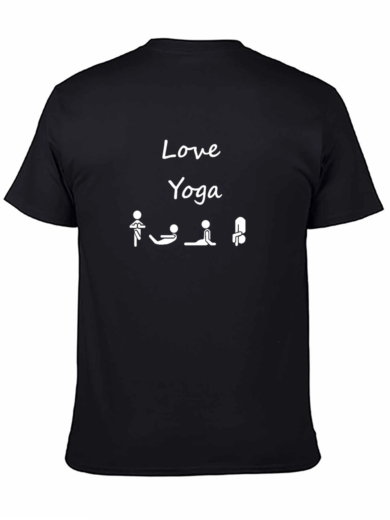 Love Yoga Graphic Tee - Black Casual T-Shirt