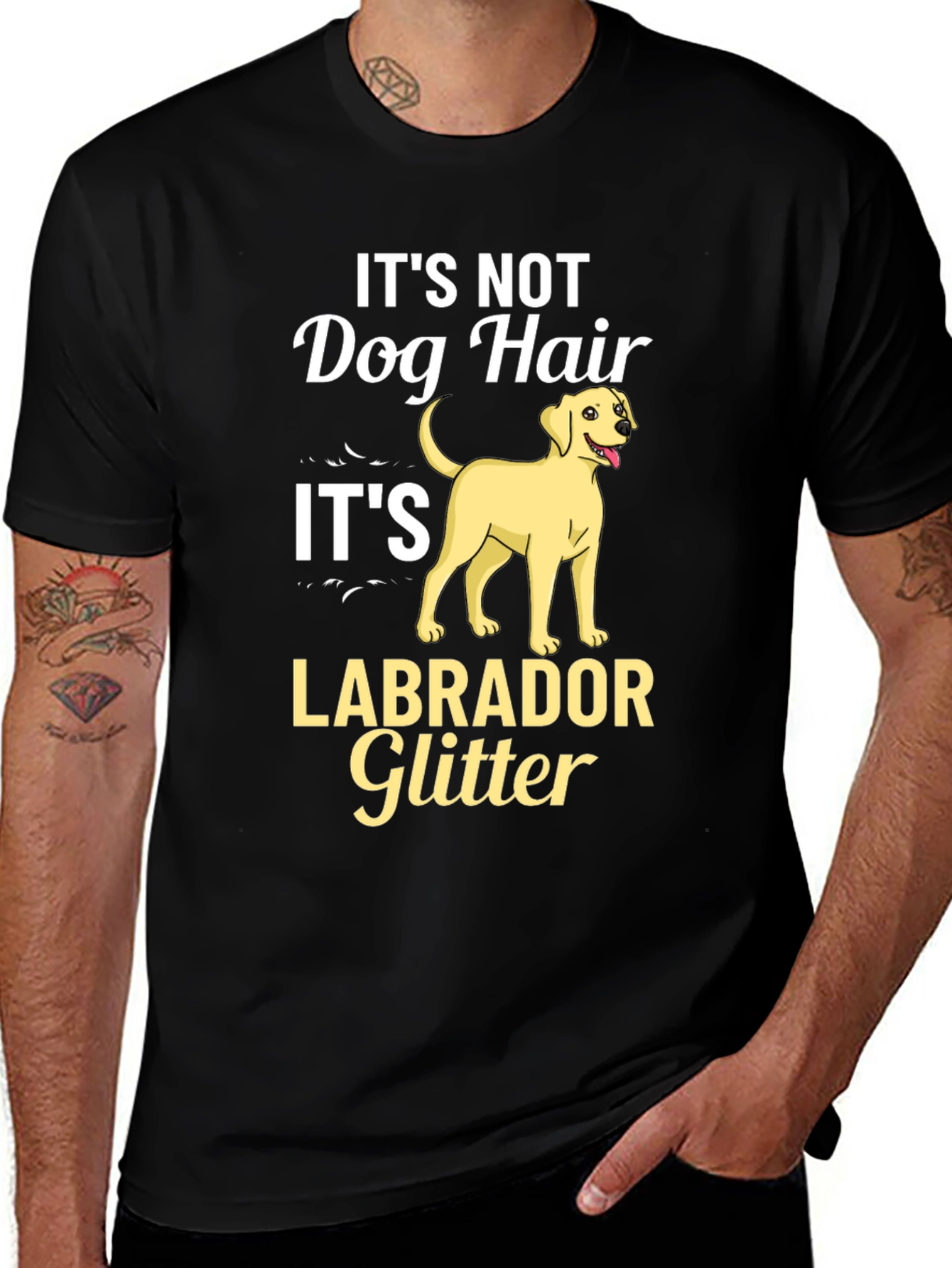 Labrador Glitter Graphic T-Shirt