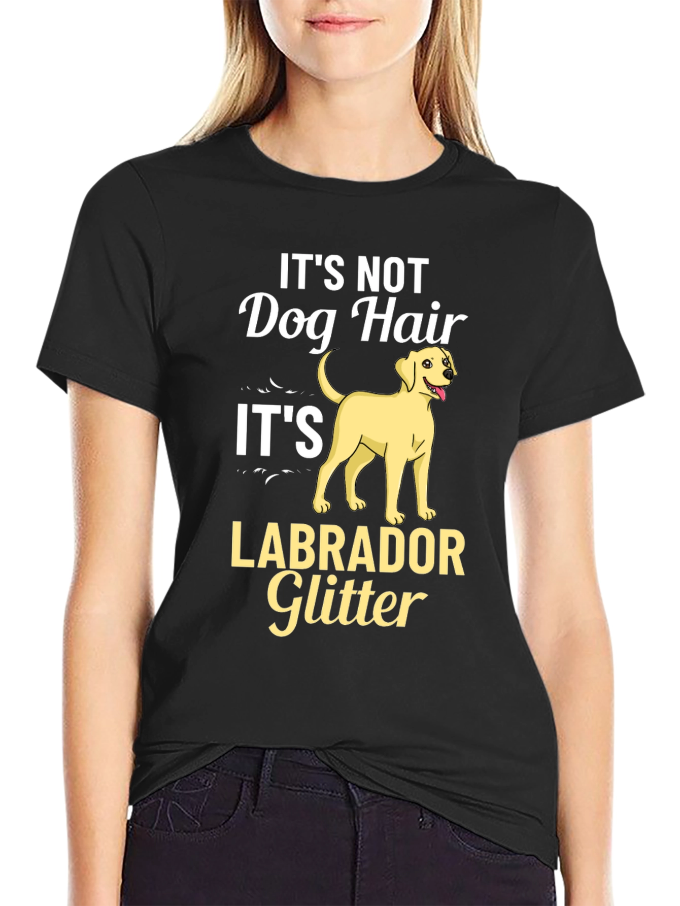 Labrador Glitter Graphic T-Shirt