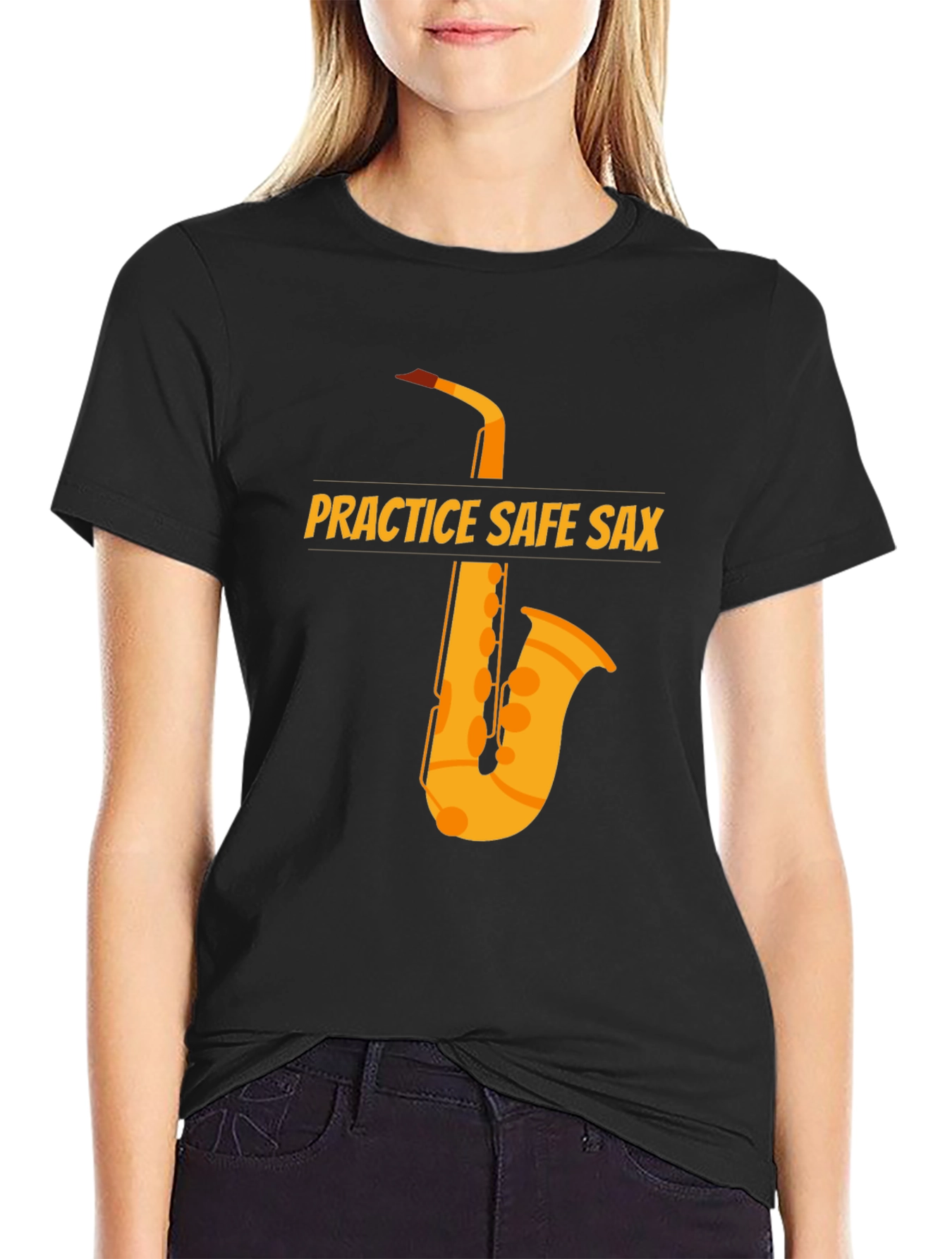 Practice Safe Sax Funny Saxophone T-Shirt
