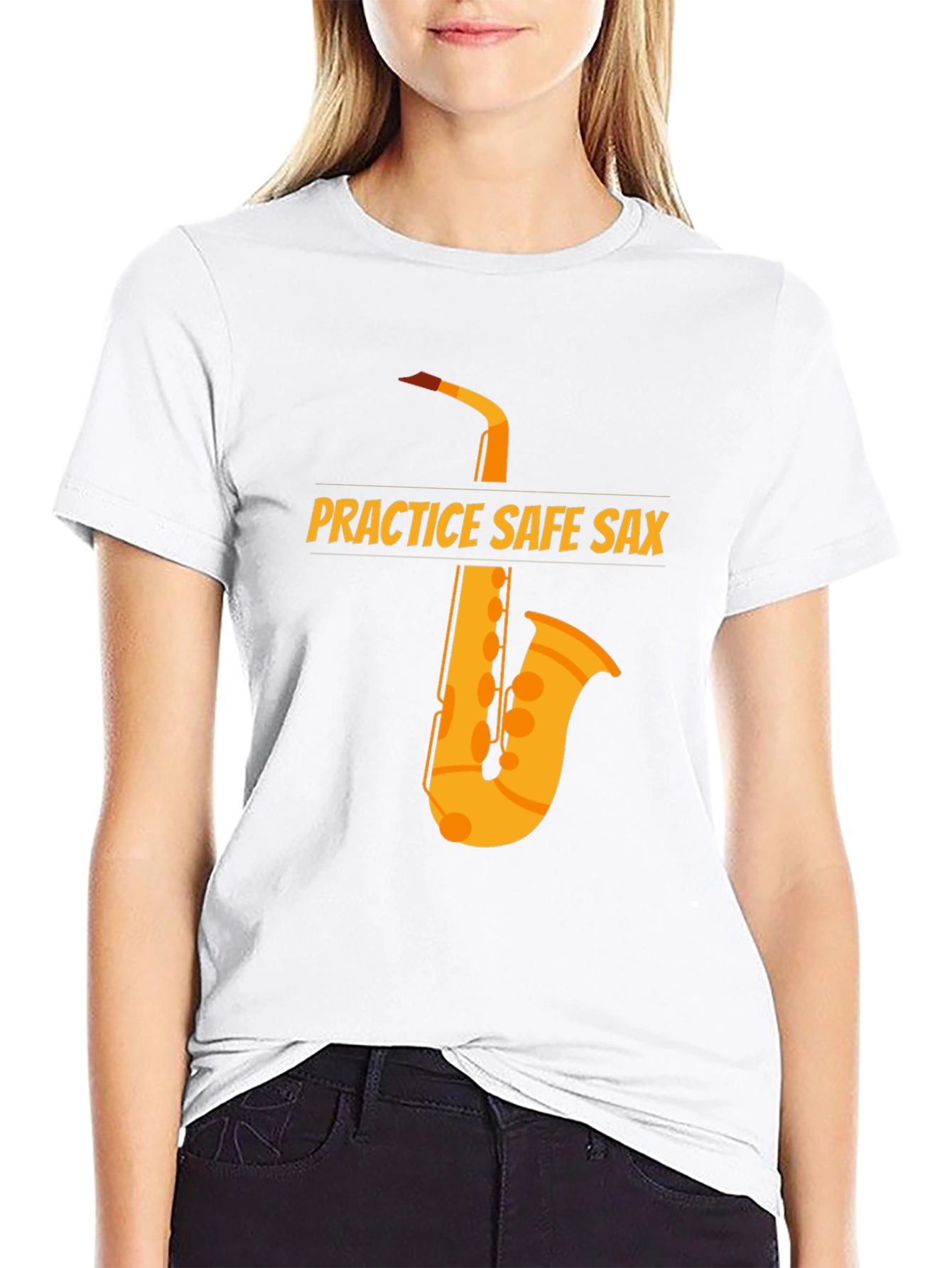 Practice Safe Sax Funny Saxophone T-Shirt