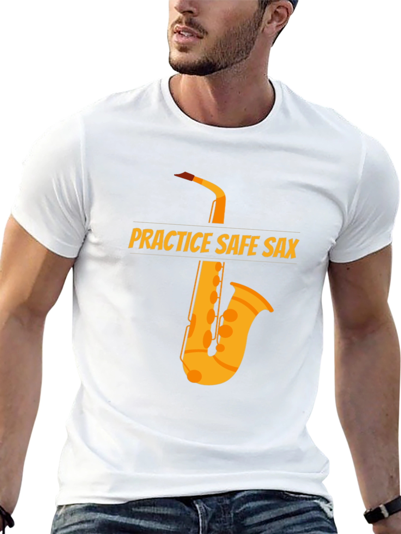 Practice Safe Sax Funny Saxophone T-Shirt