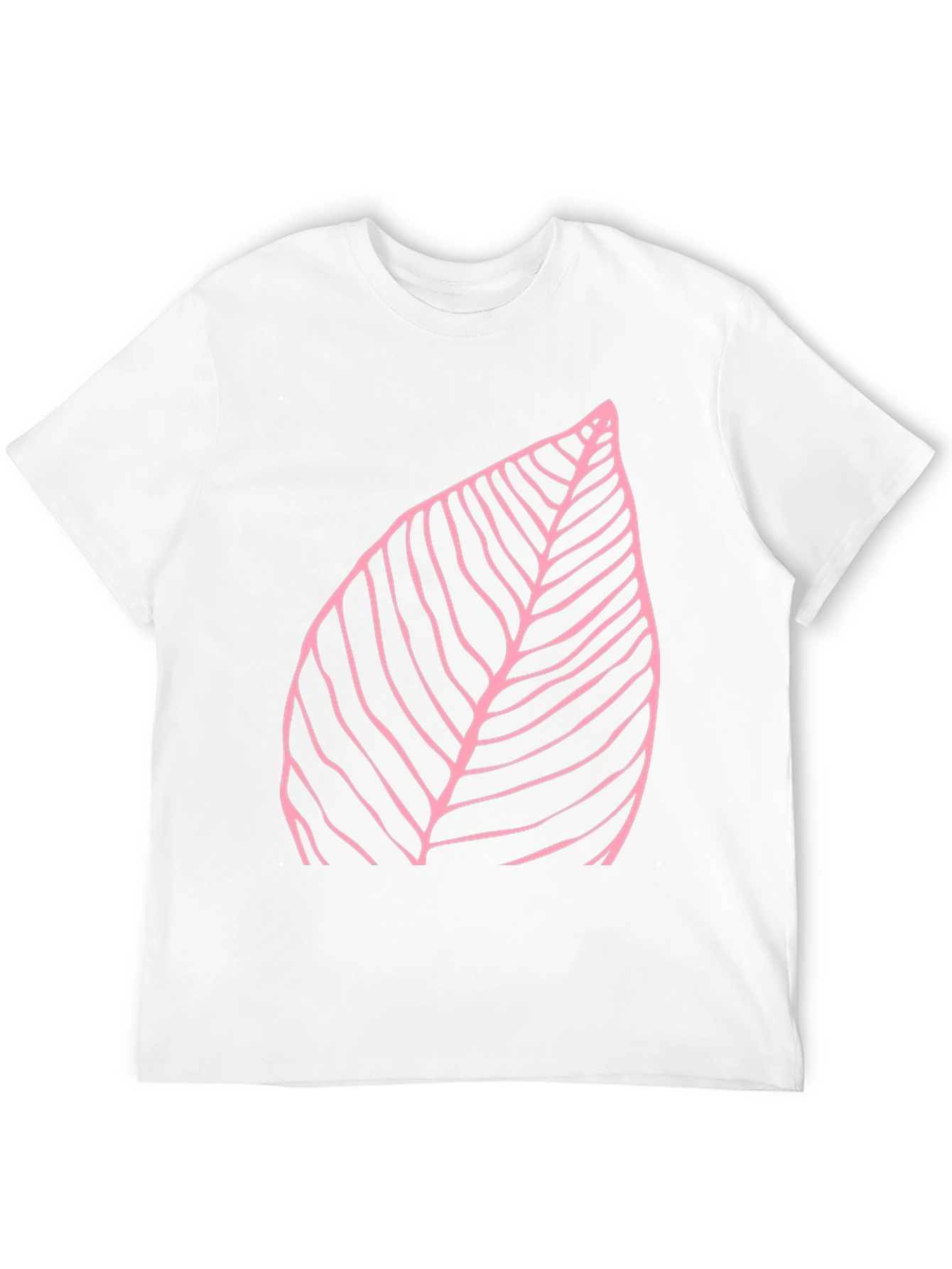 Leaf Print Black T-Shirt