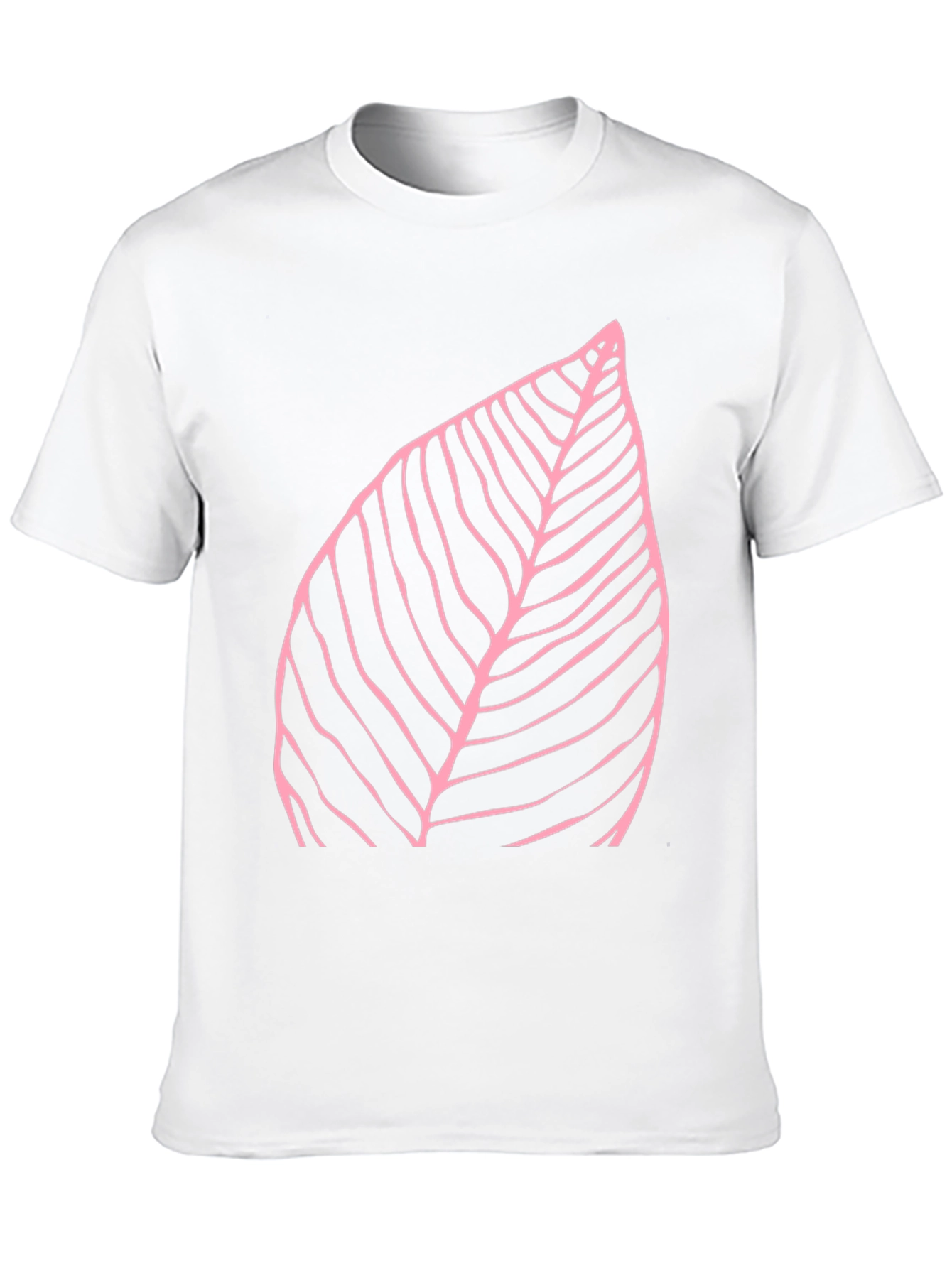 Leaf Print Black T-Shirt