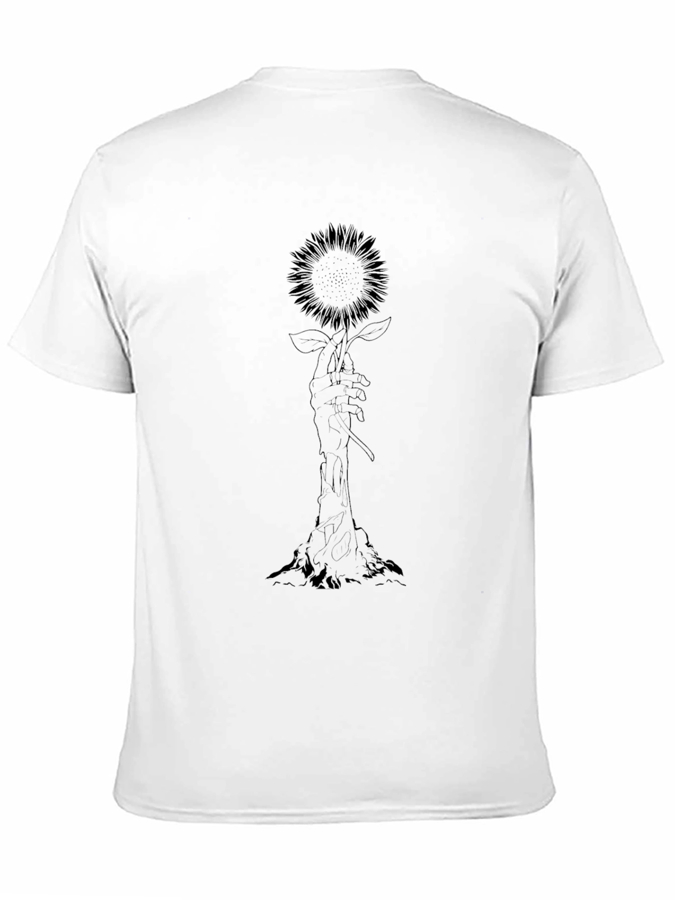 Hand Holding Sunflower Graphic Tee