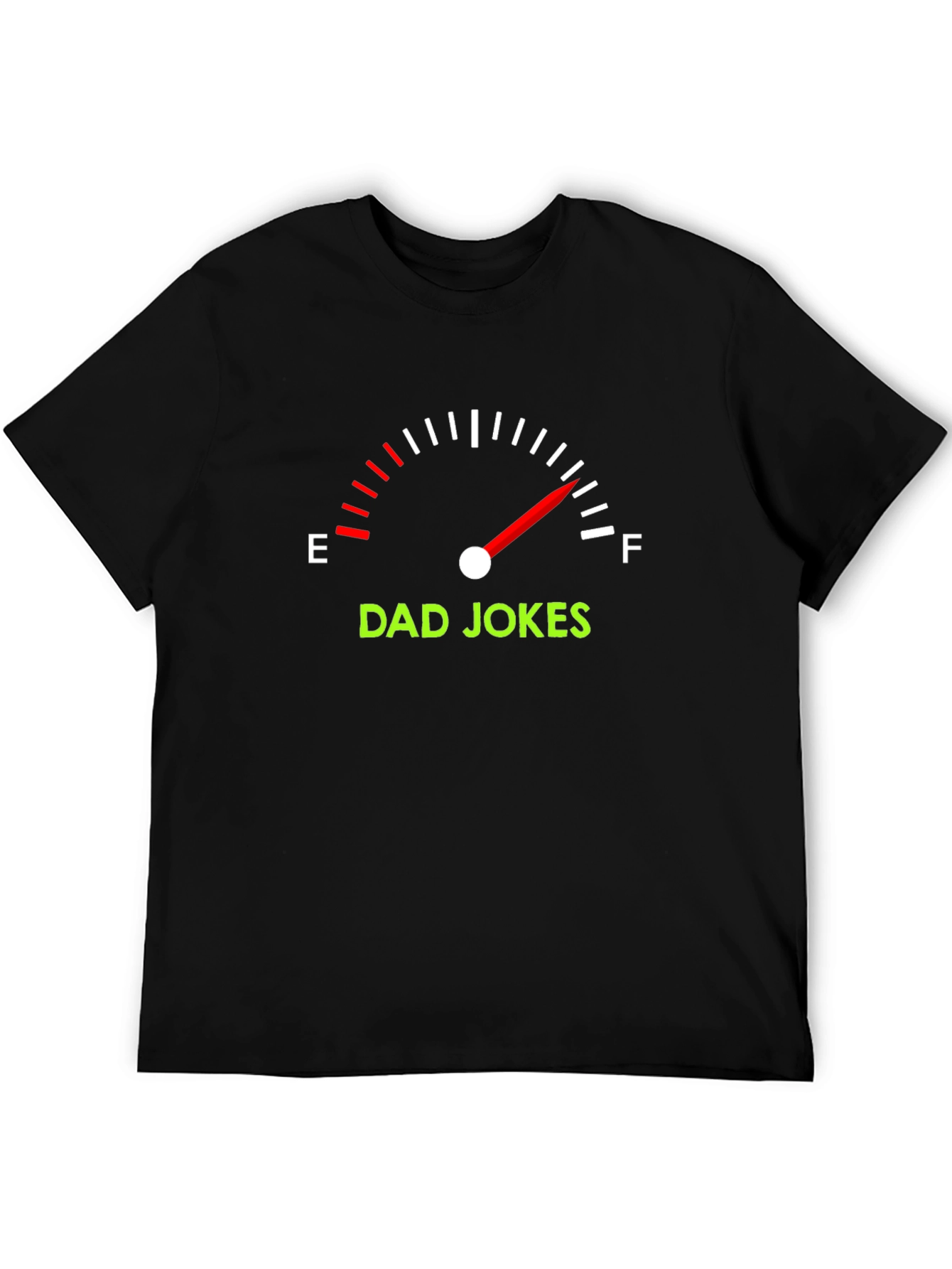 Dad Jokes Full Tank Black T-Shirt