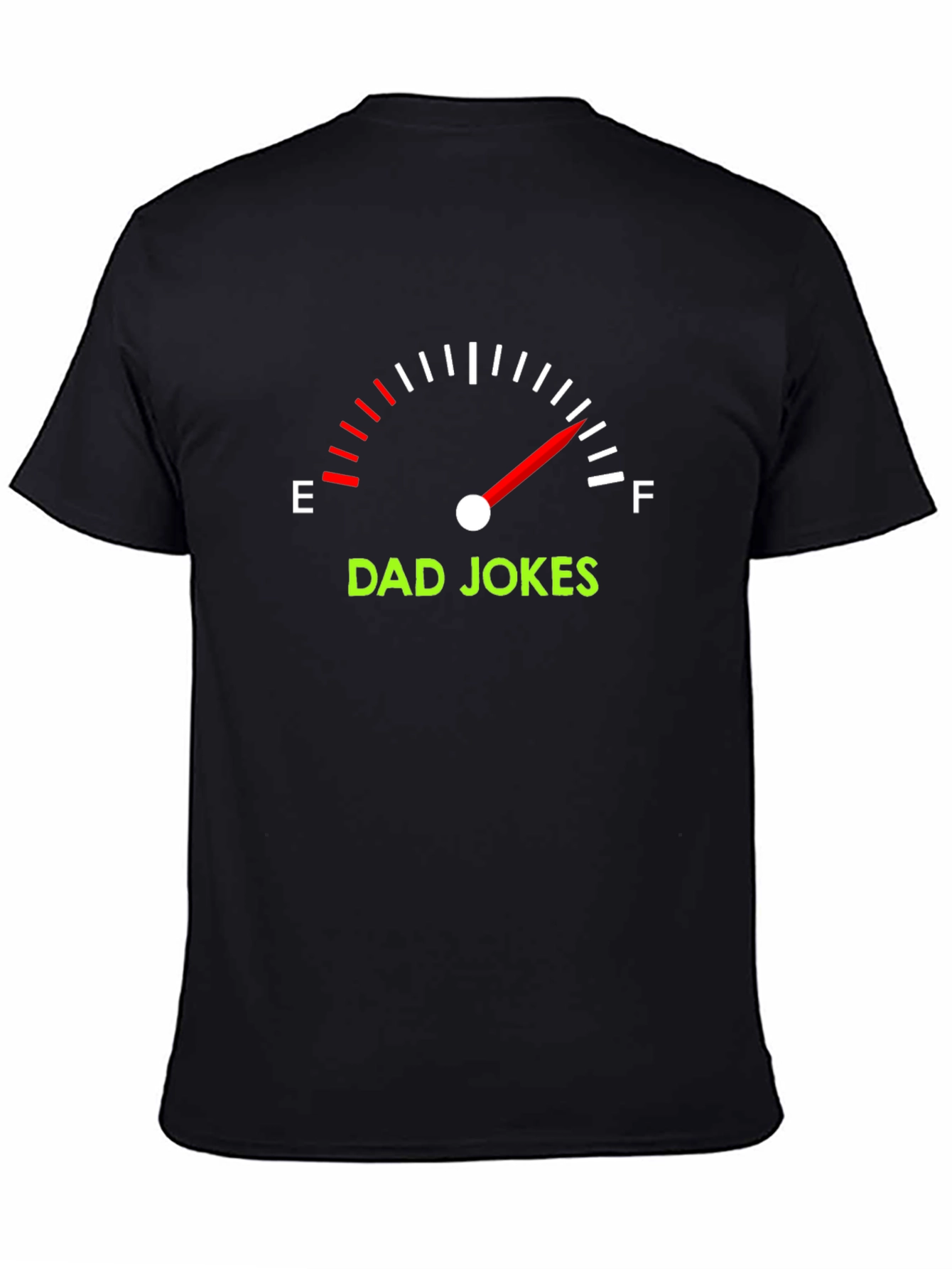 Dad Jokes Full Tank Black T-Shirt
