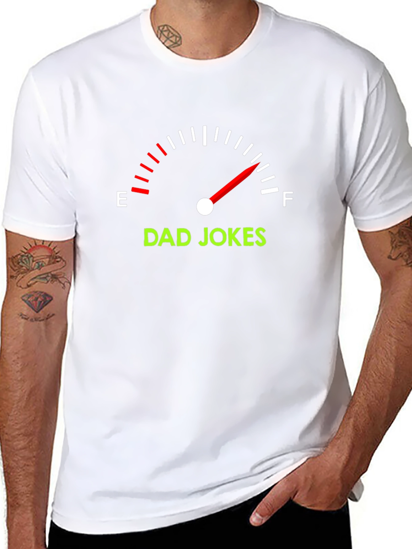 Dad Jokes Full Tank Black T-Shirt