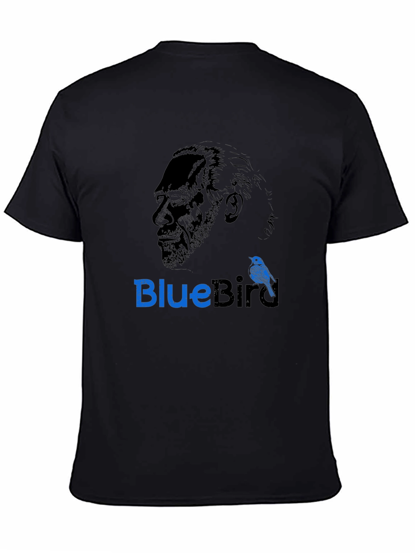 Mens Black BlueBird Graphic T-Shirt