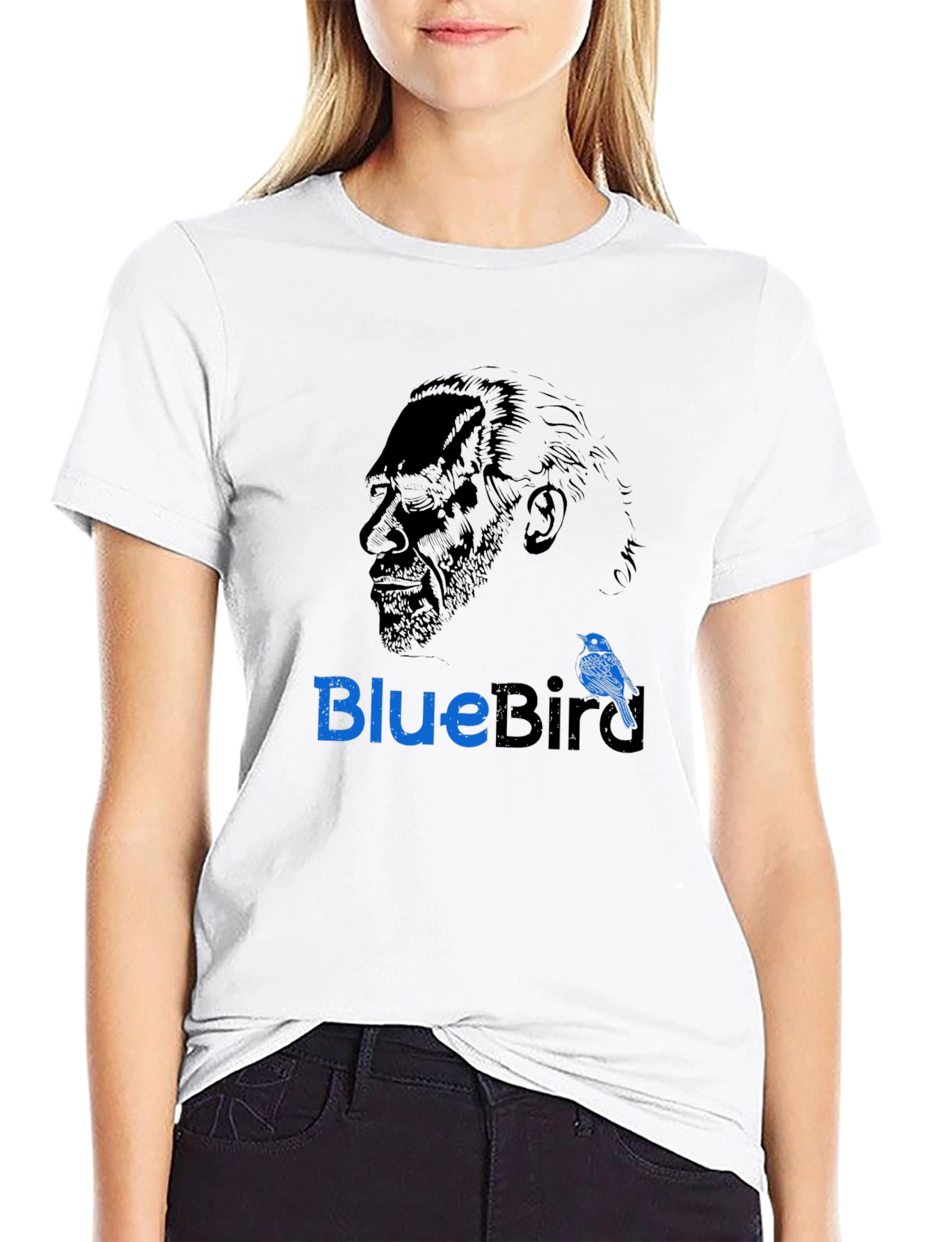 Mens Black BlueBird Graphic T-Shirt