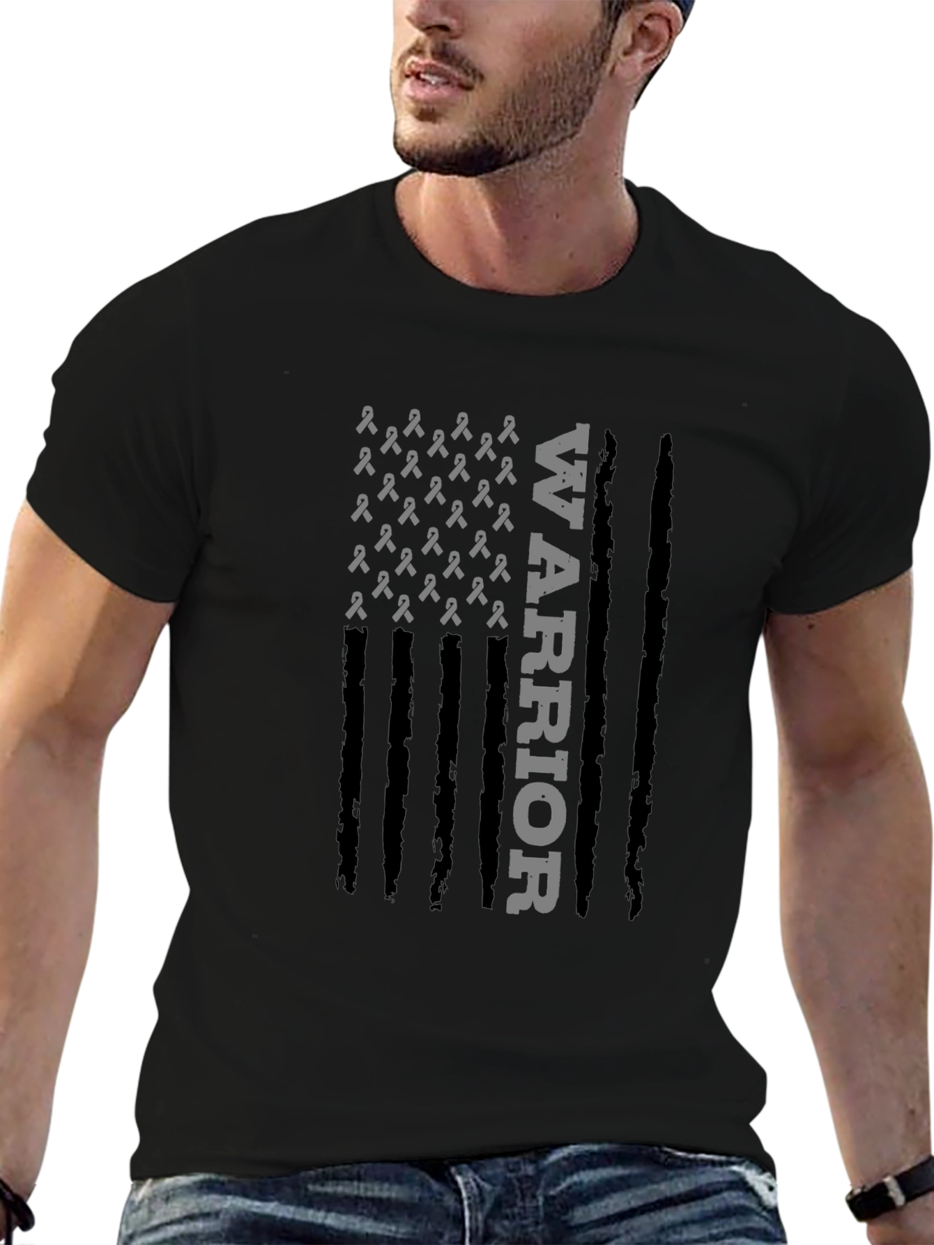 Warrior Ribbon Flag Graphic Tee
