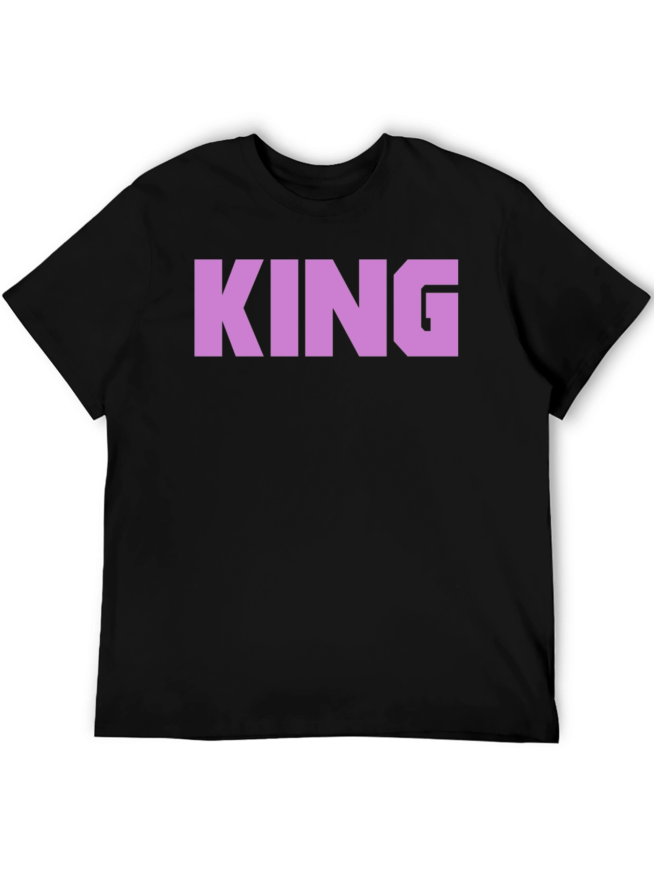 King Graphic Print Black T-Shirt