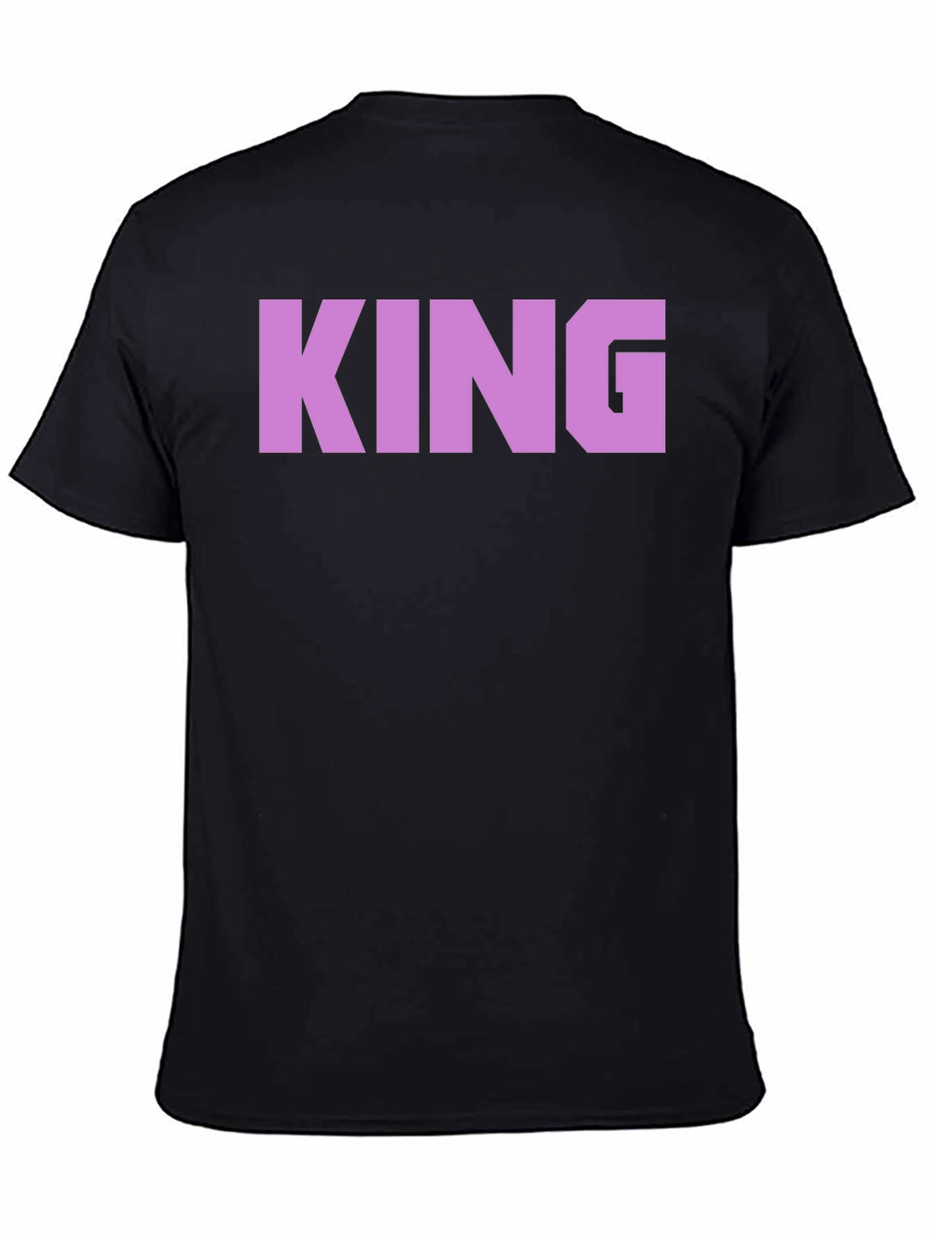 King Graphic Print Black T-Shirt