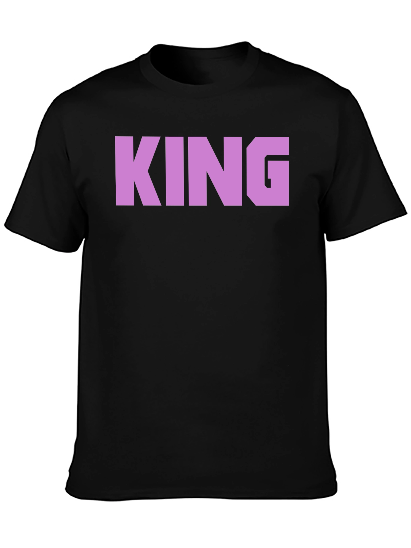 King Graphic Print Black T-Shirt